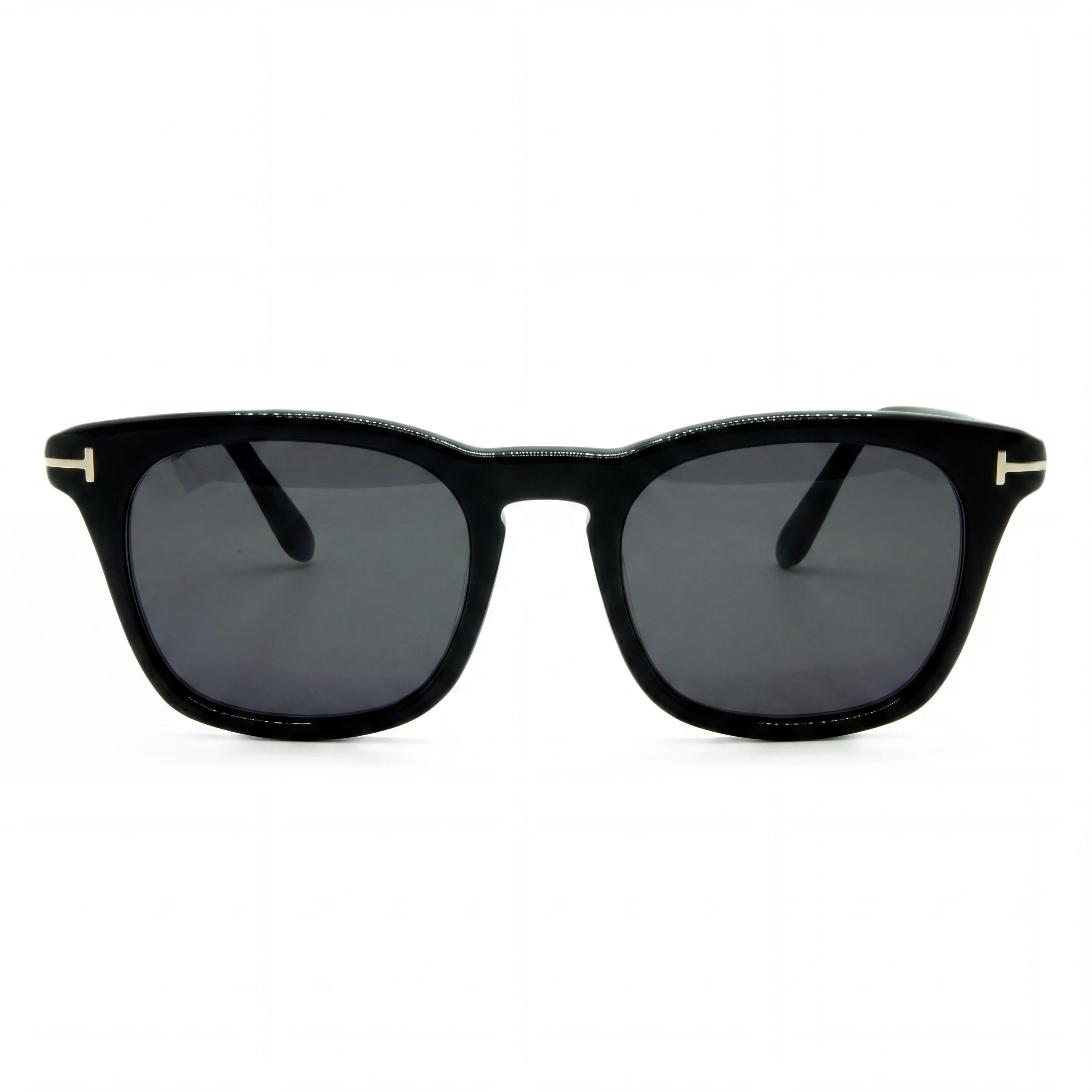 Tom Ford Casual Unisex Black Plastic Frame Sunglasses, Black Non-Polarized UV Protection Lenses, 52-18-145mm, Photo 2
