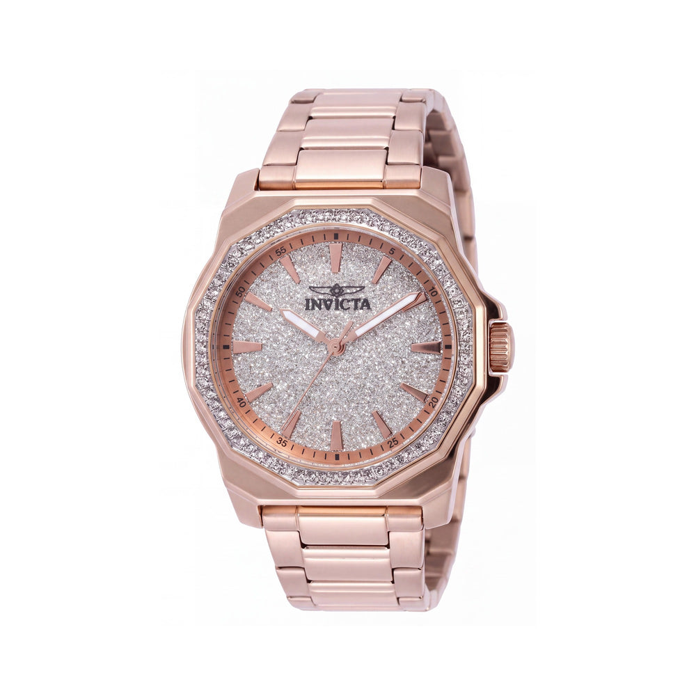 Reloj cronógrafo de cuarzo Invicta Speedway 49131 para mujer, con brazalete de acero inoxidable chapado en oro rosa, 34 mm
