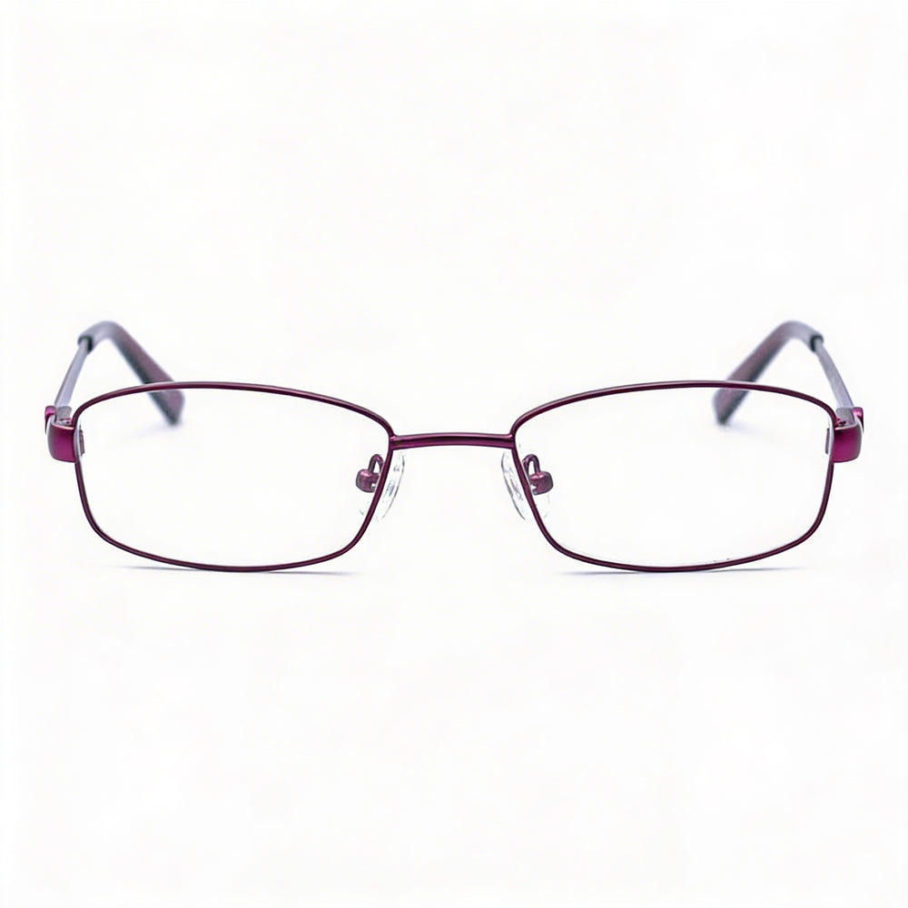 Gafas de vista Guess Gu2524 para mujer con montura metálica en violeta mate y lentes de policarbonato transparente, talla 49-18-135 mm