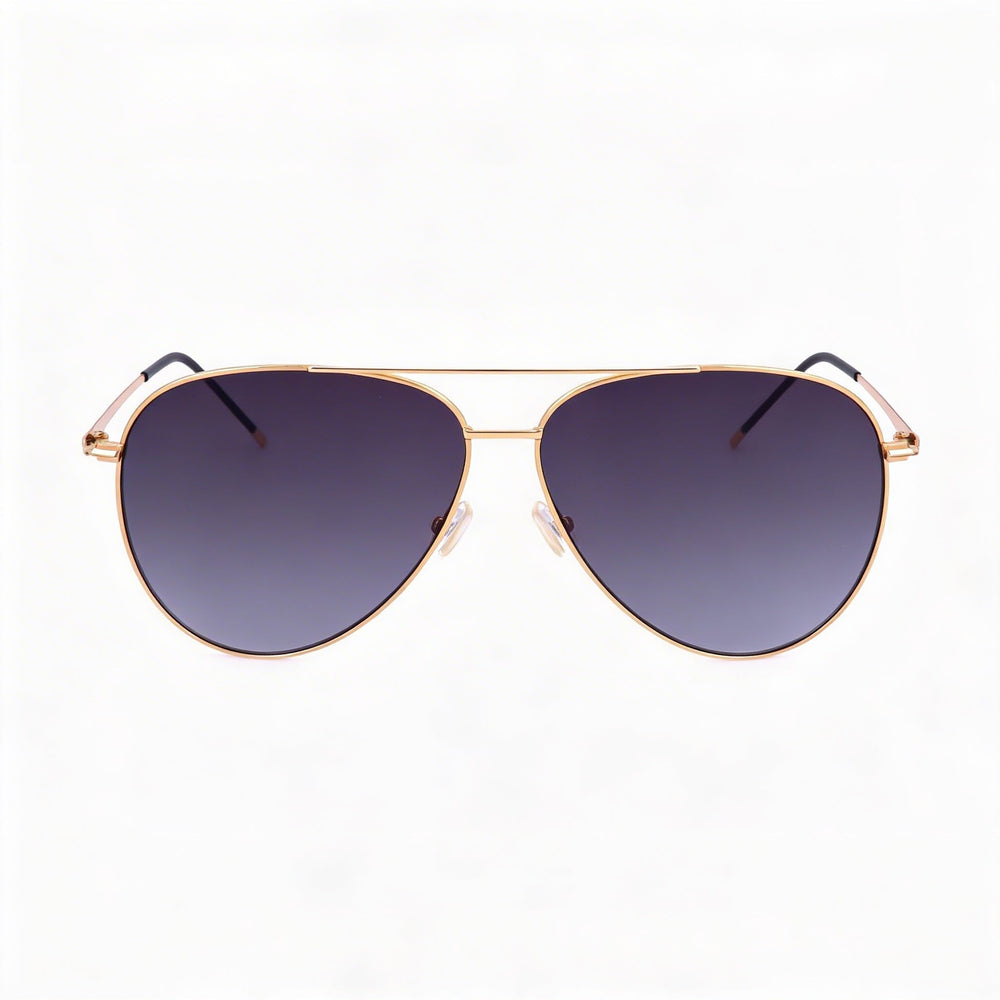 Hugo Boss Classic Women's Rose Gold Stainless Steel Non-Polarized Dark Grey Shaded Sunglasses 60mm