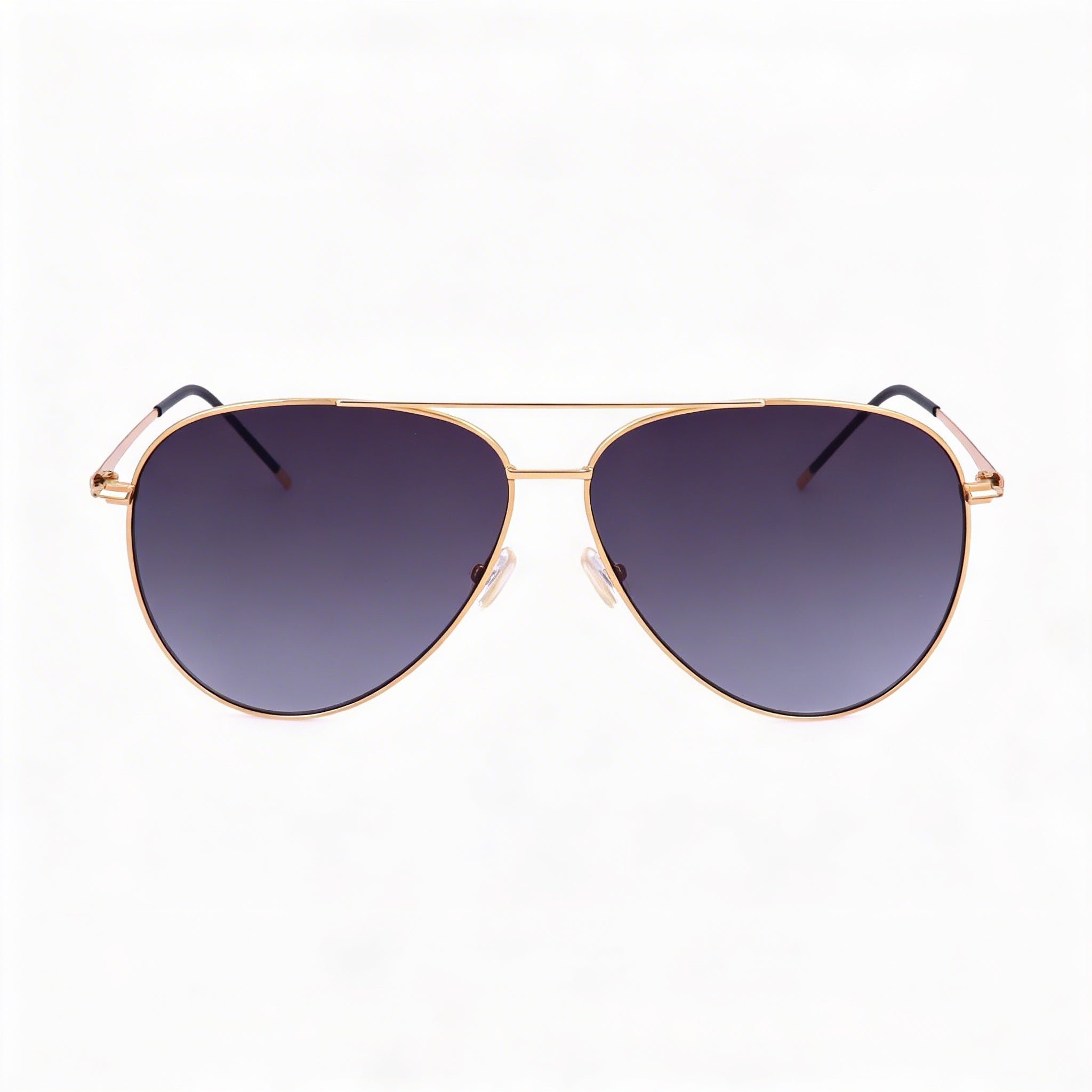 Hugo Boss Classic Women's Rose Gold Stainless Steel Non-Polarized Dark Grey Shaded Sunglasses 60mm, Photo 2