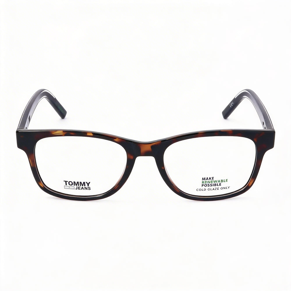 Tommy Hilfiger Gafas Modernas para Hombre con Montura Havana Inyectada y Cristales de Policarbonato no Polarizados, 52 mm