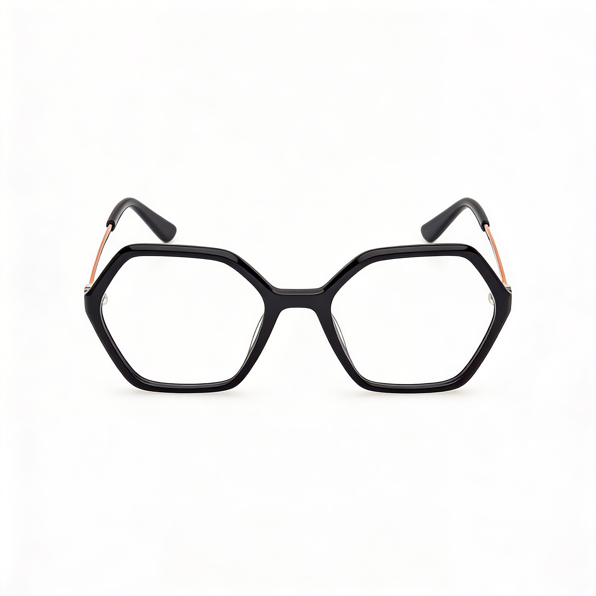 Gafas GUESS para Mujer Gu50149 con Montura de Plástico en Negro Brillante y Oro Pálido Brillante, Lente de 54 mm, Photo 2