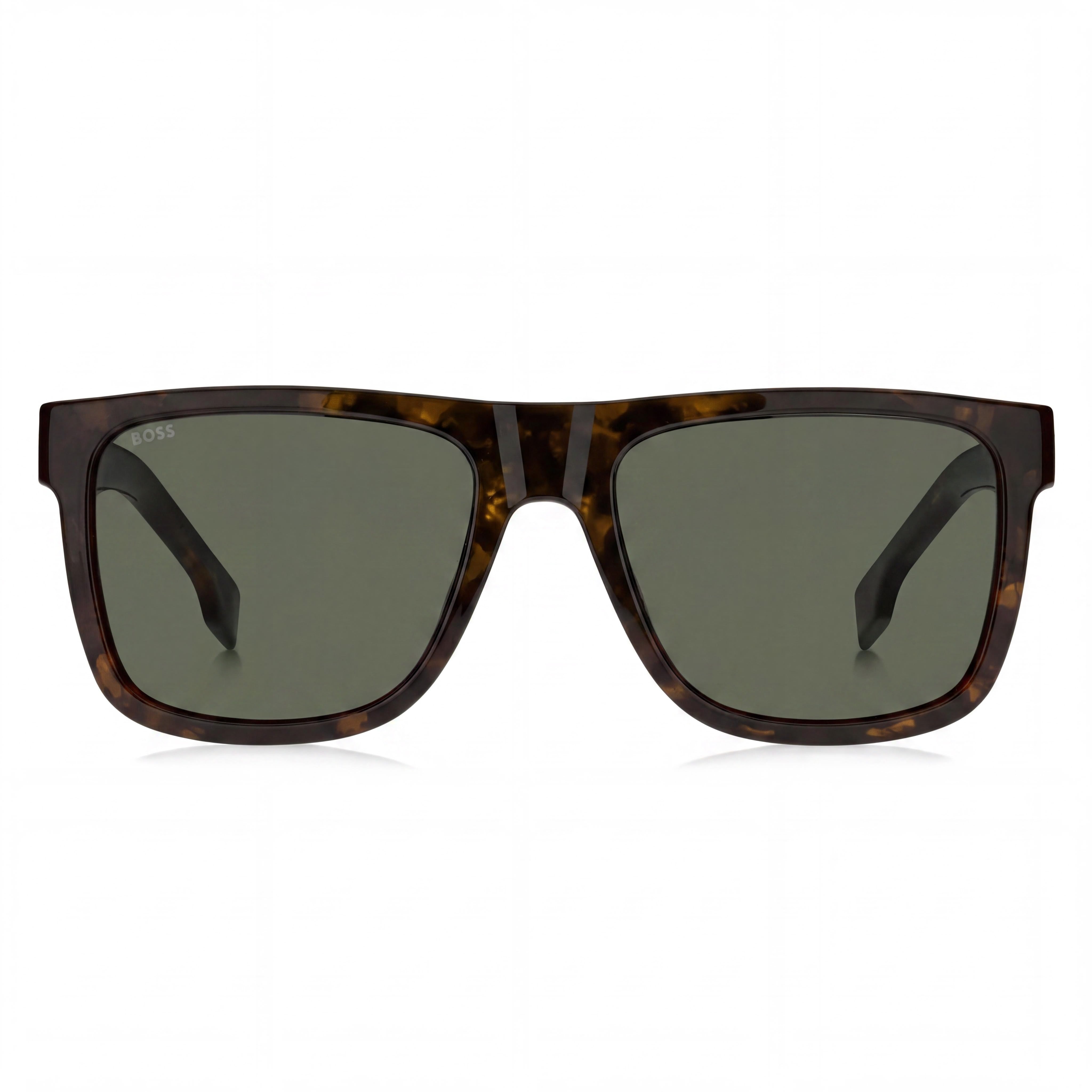 Hugo Boss Casual Men's Black ECO Cellulose Frame Sunglasses, Mirror Lens, UV Protection, 43.5mm, Photo 2