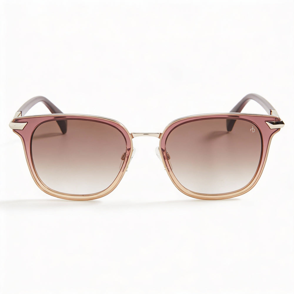 Gafas de sol casuales para mujer rag &amp; bone con montura de metal violeta y lentes azules no polarizadas de 52 mm