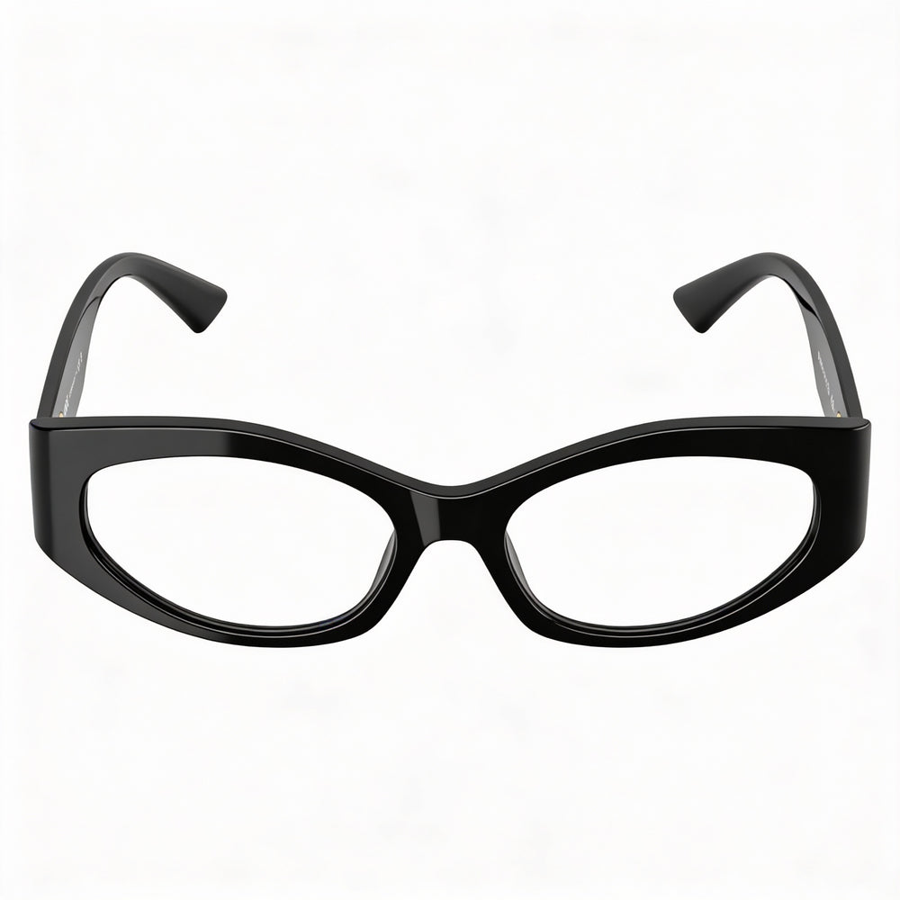 Versace Ve 3369 Women's Black Acetate Frame with Clear Polycarbonate Lenses, 53mm Lens Width