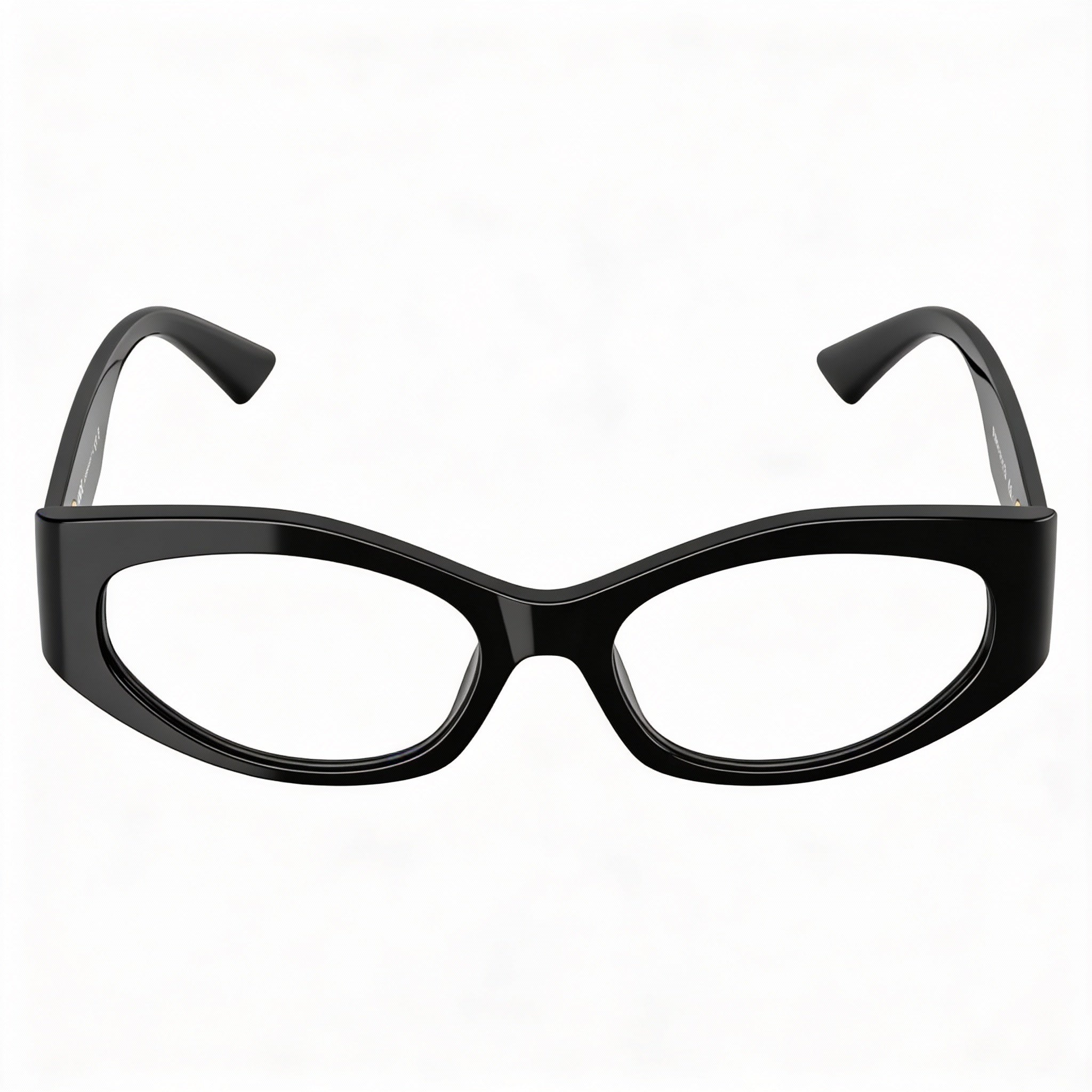 Versace Ve 3369 Women's Black Acetate Frame with Clear Polycarbonate Lenses, 53mm Lens Width, Photo 2