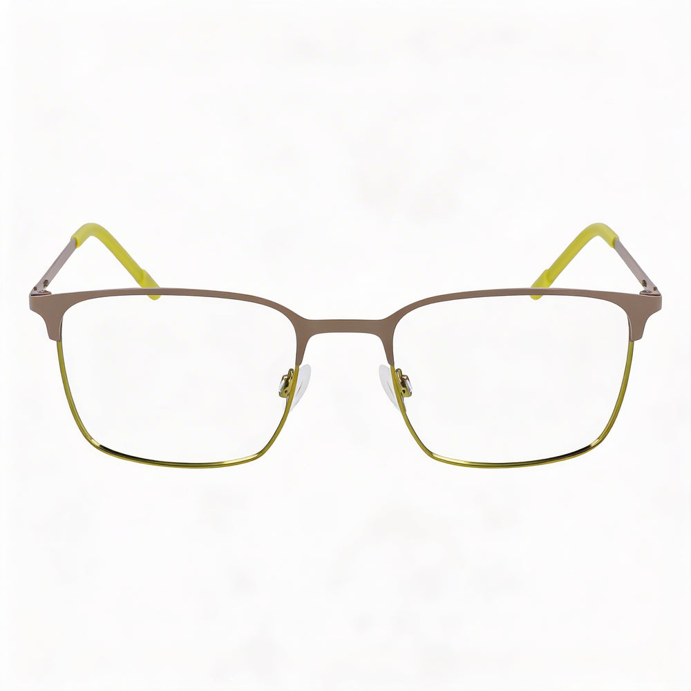 Flexon E1140 Unisex Acetate Frame Eyeglasses with Non- Lenses, Matte Grey/Matcha Green Frame and Lens Color 54mm