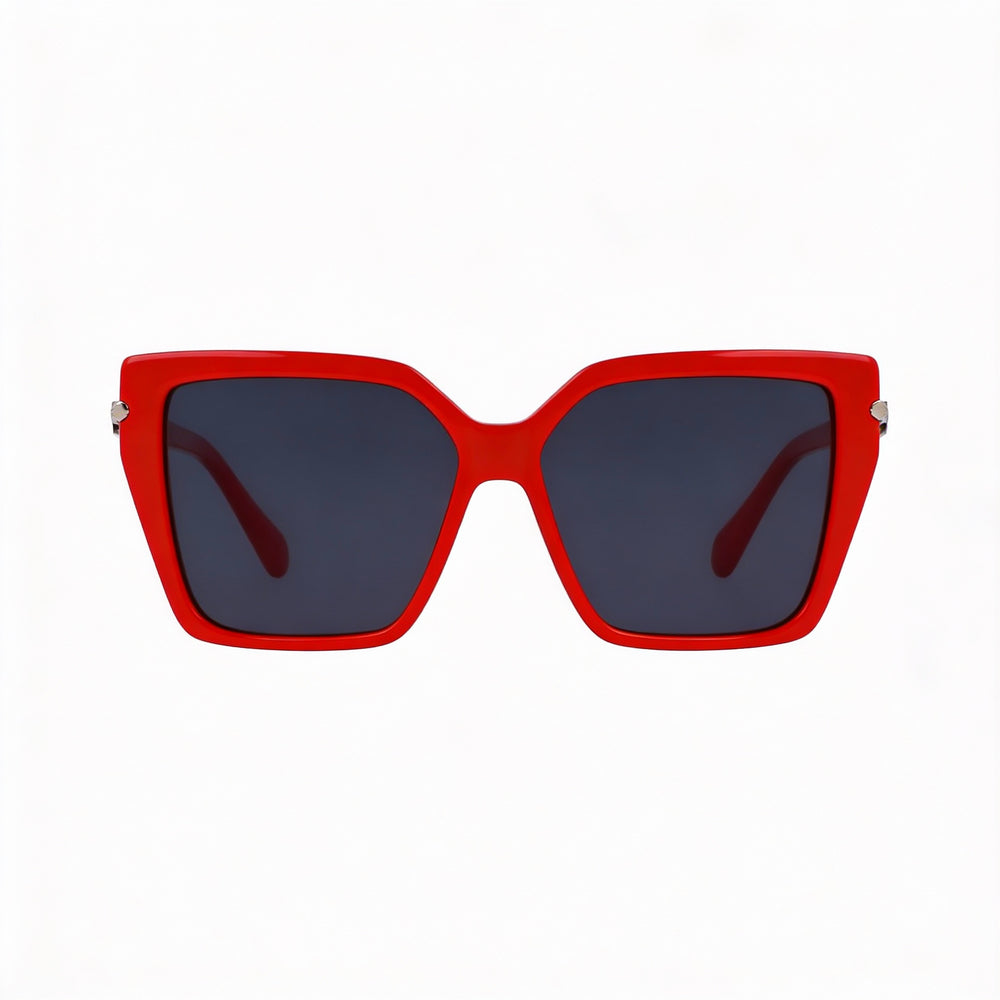 Salvatore Ferragamo Sf1106s Unisex Red Acetate Frame Polycarbonate Lens UV Protection Sunglasses 57mm
