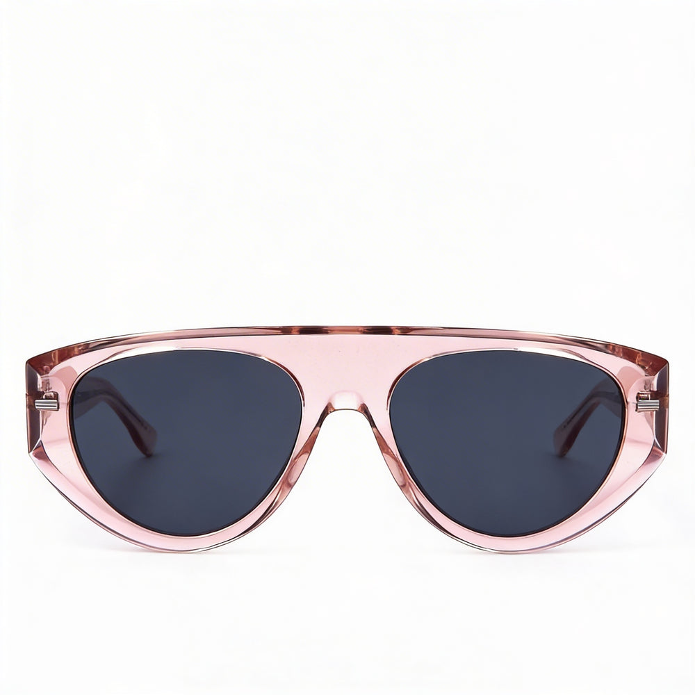 BOSS 1443/s Casual Style Unisex Pink Eco oil Frame with Polycarbonate Pink Lenses 56mm