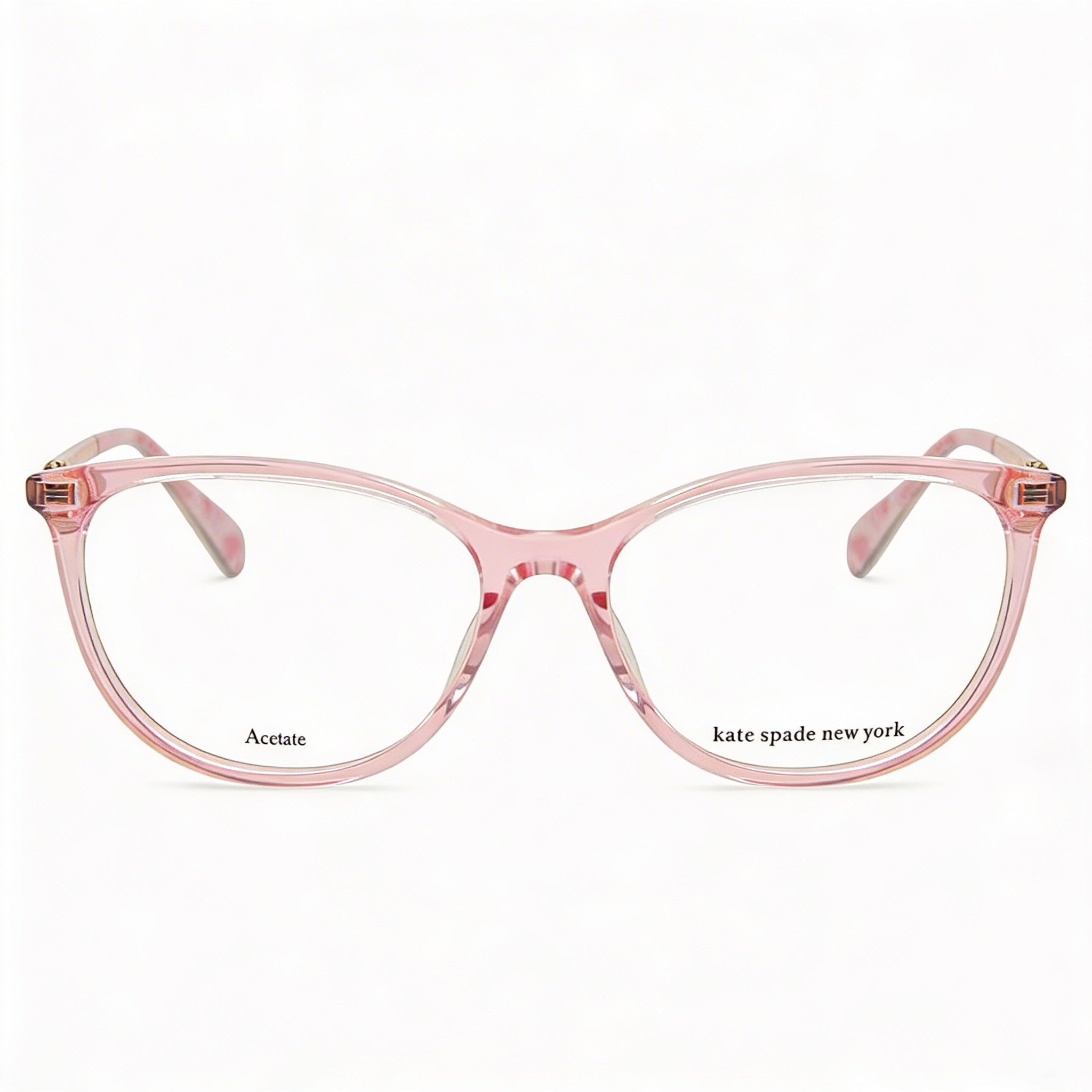 kate spade new york Kimberlee Gafas de Prescripción Ojo de Gato de Plástico Rosa para Mujer 52mm con Lentes Transparentes No Polarizadas, Photo 2
