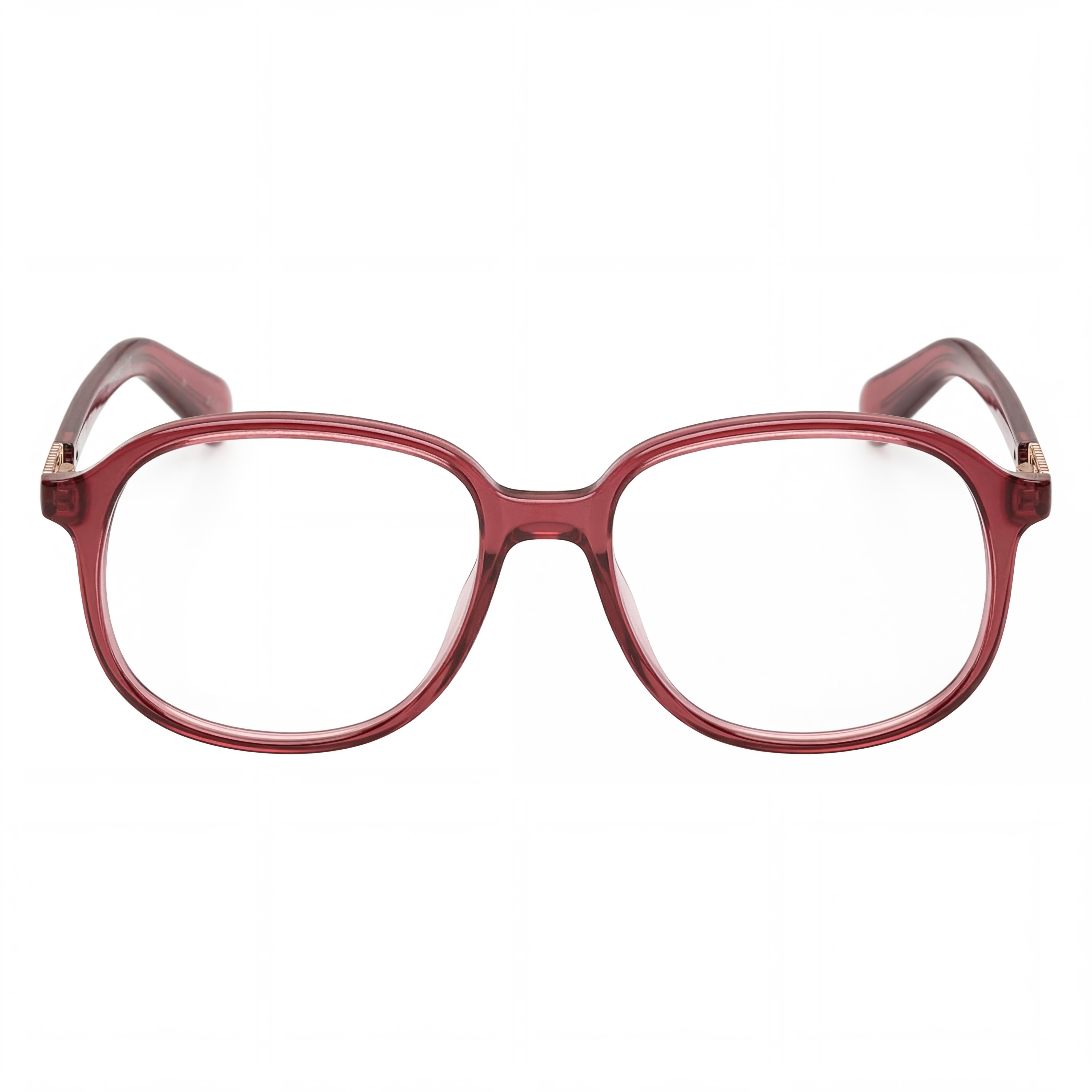 GUESS Gafas Unisex Casual de Plástico Burdeos de 53 mm con Cristales Transparentes Sin Protección UV, Photo 2