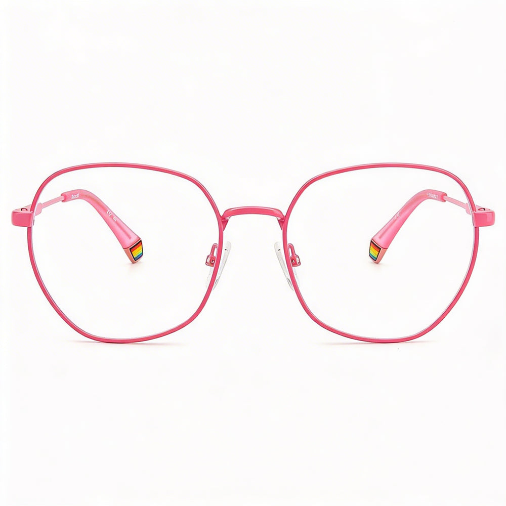 Polaroid Pld D450 Women's Pink Metal Eyeglasses with Non- Lenses, , 54mm Lens Width