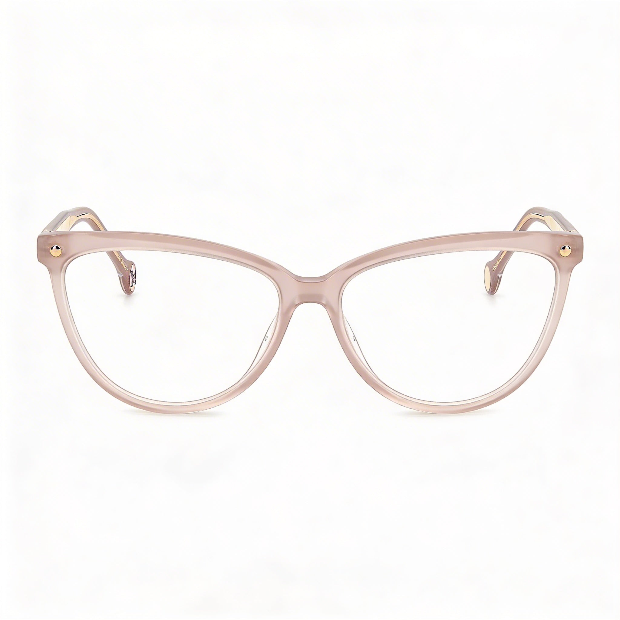 Carolina Herrera Her 0085 Women's Transparent Nude Plastic Frame Non-polarized Eyeglasses, 56mm Lens Width, Photo 1
