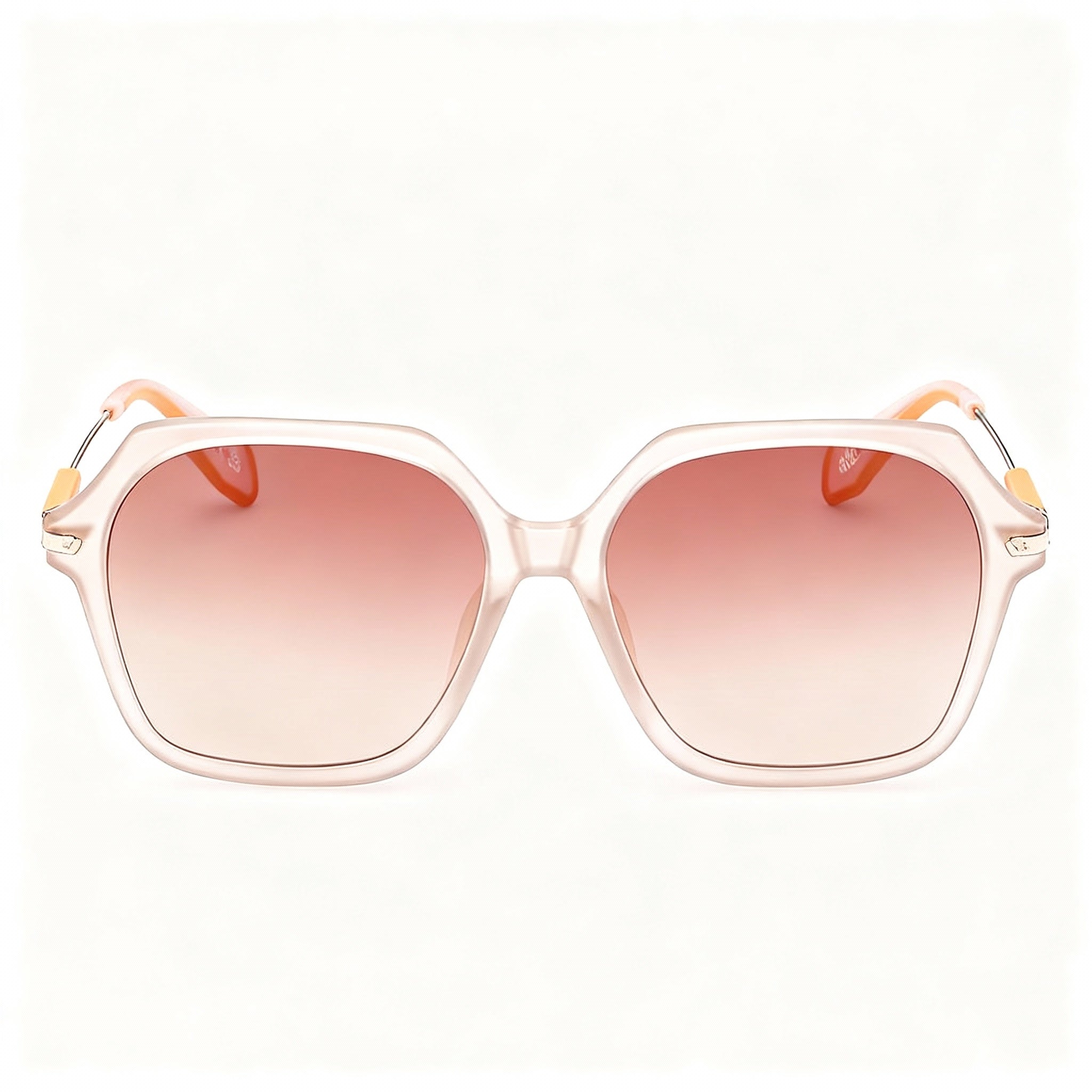 adidas Originals Or0082 Women's Plastic Sunglasses, Matte Light Pink Rose Gold Frame, Roviex Mirror UV Lenses, 55mm