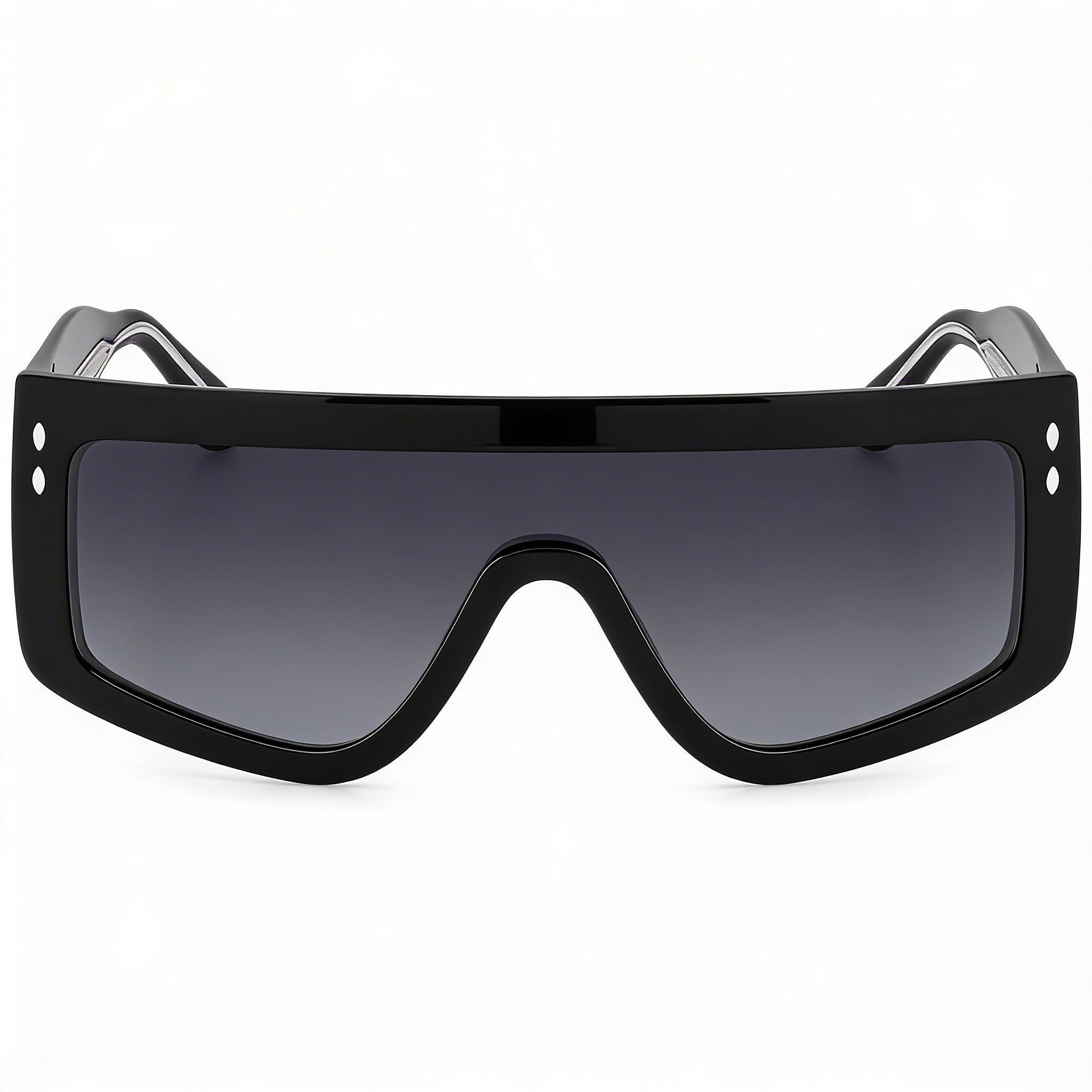 Isabel Marant Trendy Acetate Maxi Temple Shield Women's Black Grey Frame UV Protection Sunglasses 99mm, Photo 2