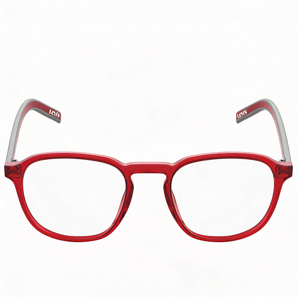 Gafas graduadas Levi's Lv 1024 para mujer, de plástico, color rojo, con lentes de 50 mm, puente de 20 mm y patillas de 145 mm.