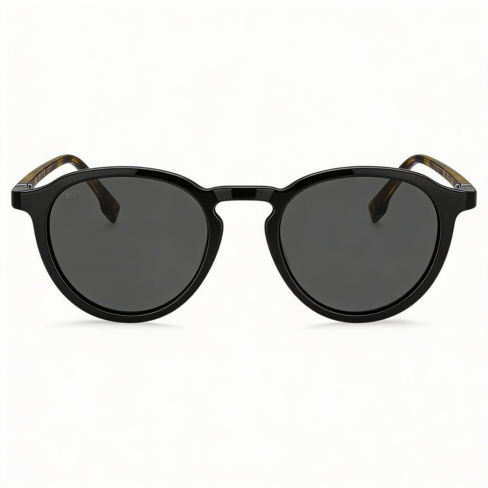 HUGO BOSS Men's BOSS 1491/S Black Havana Grey Non-Polarized Polyamide 100% UV Protection Sunglasses 51-21-145
