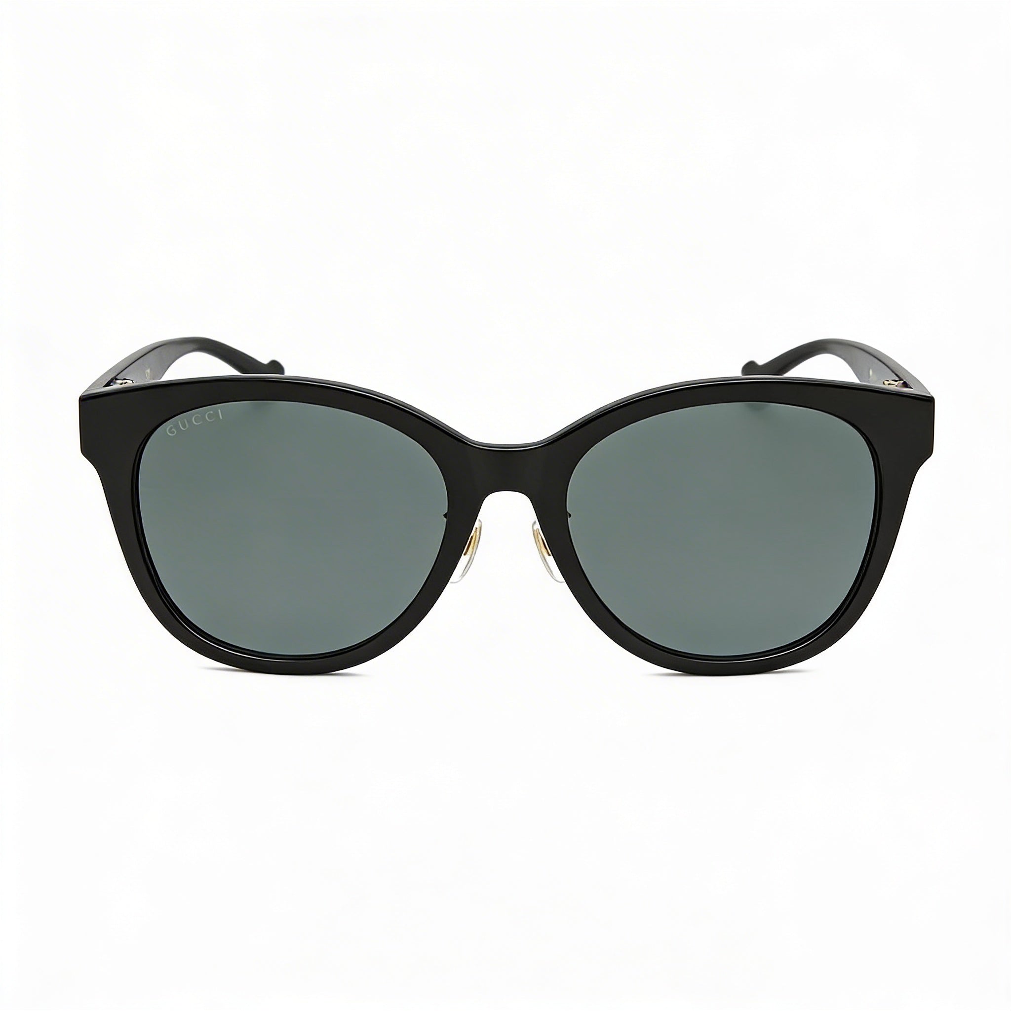 Gucci GG1002SK - Gafas de sol para mujer, bicapa brillante, de plástico negro, con lentes grises y protección UV, no polarizadas, 56 mm, Photo 2