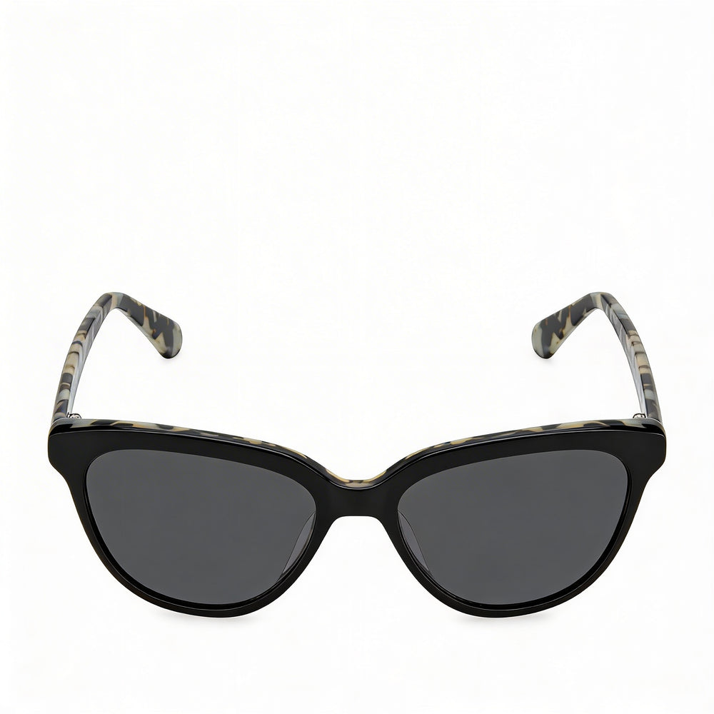 Gafas de sol Kate Spade New York Cayenne/S para mujer, estilo ojo de gato, montura negra, lentes grises, 100 % protección UV, 54 mm