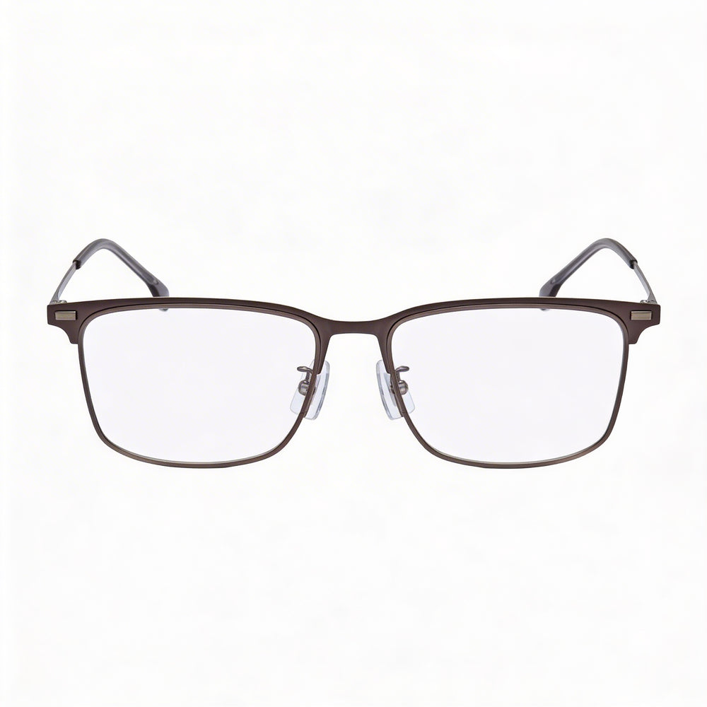 Hugo Boss Audio Systems 1224/F Stainless Steel Square Matte Dark Ruthenium Polycarbonate Unisex Eyeglasses 55mm