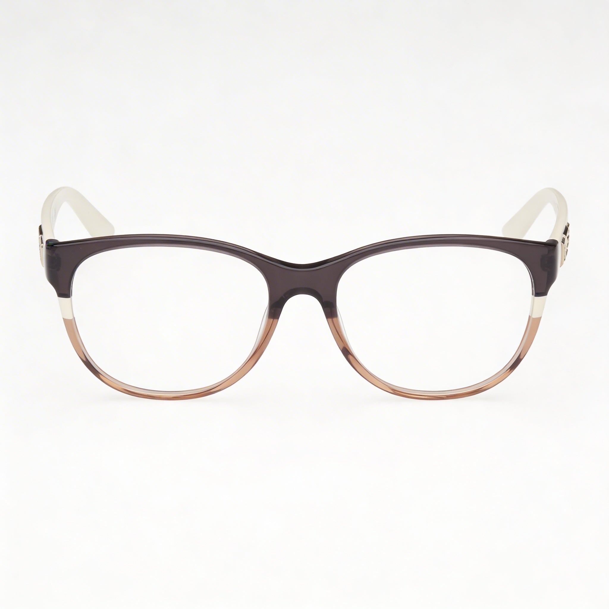 Gafas de policarbonato con montura de plástico brillante color marfil a rayas grises Guess MODERNO para mujer 50-17-140mm, Photo 2