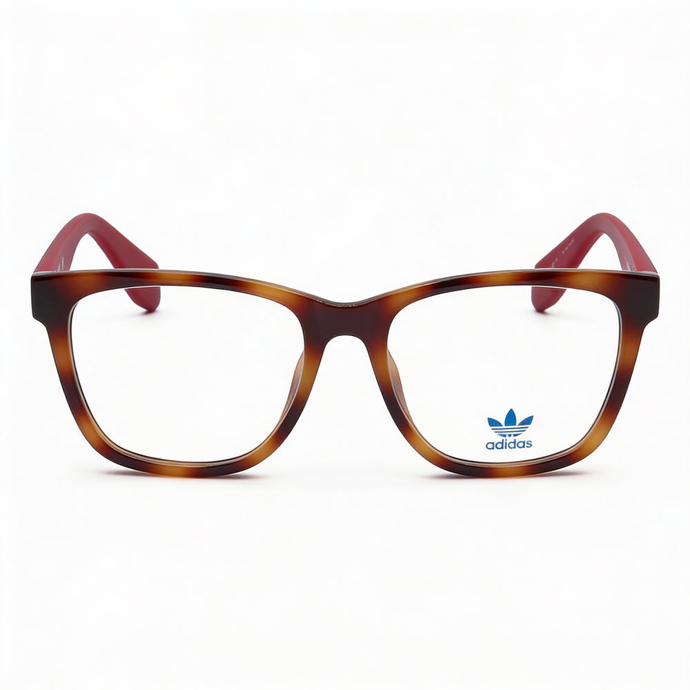Gafas unisex adidas Originals con montura Havana roja inyectada y lentes no polarizadas de 54 mm
