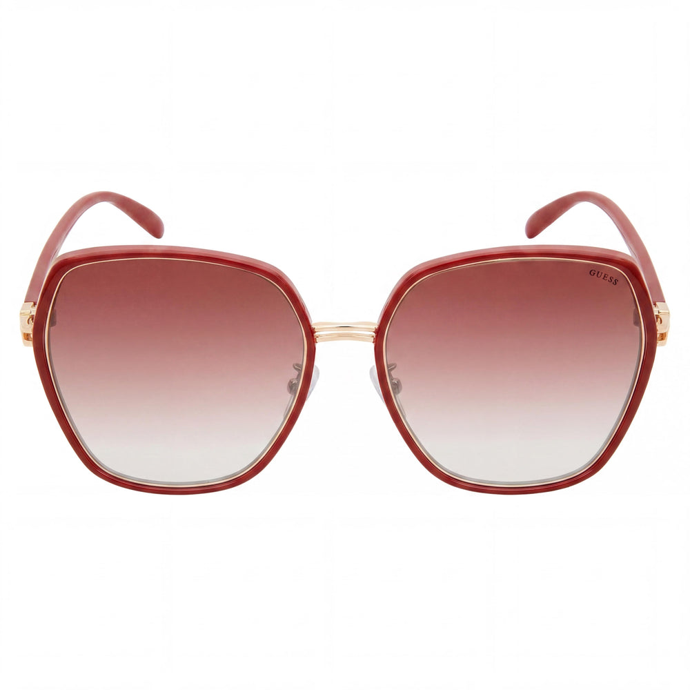 GUESS Women's Multicoloured Plastic Sunglasses 100% UV Protection Brown Lens 59-17-145mm