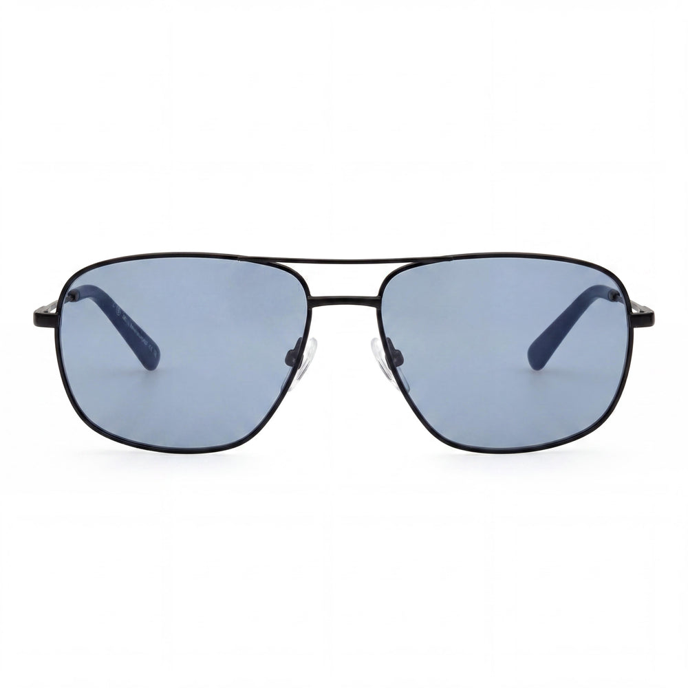Gafas de sol metálicas para hombre BMW, negro mate/azul, lentes polarizadas con protección UV, tamaño 59-16-145