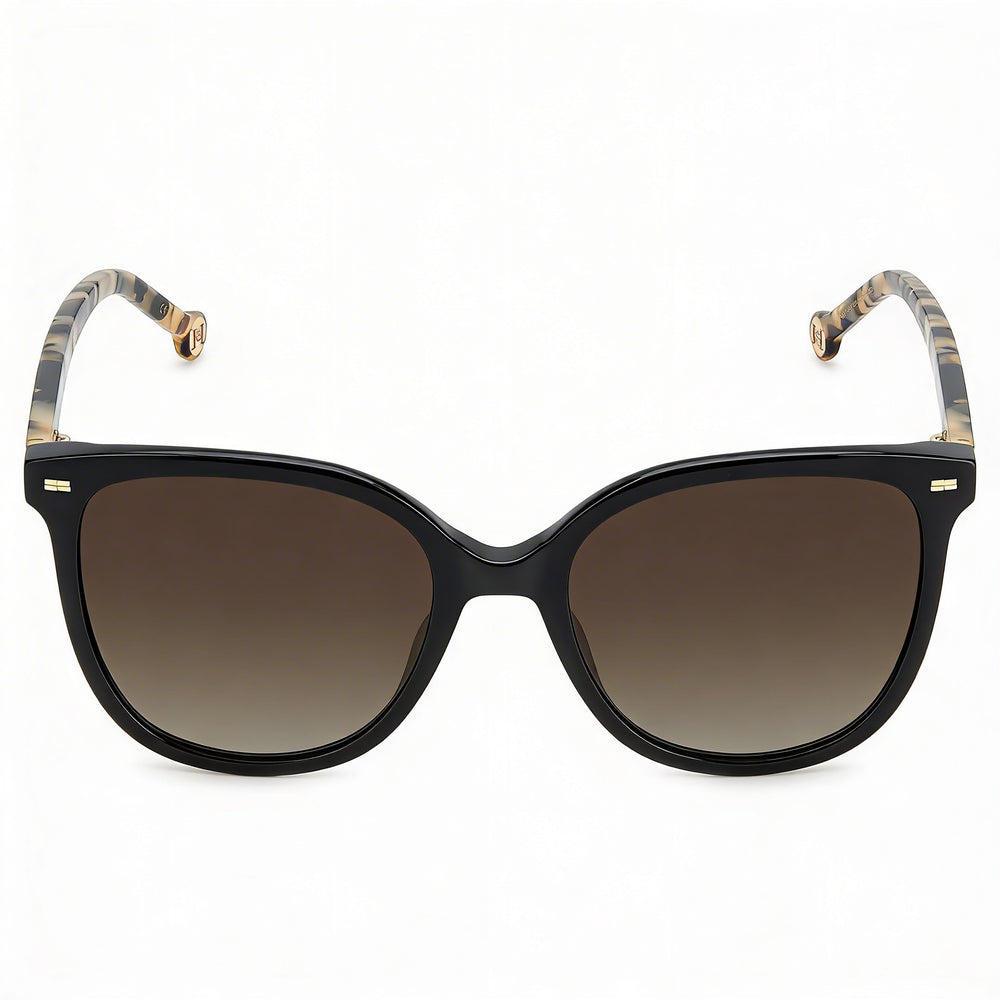 Gafas de Sol Cuadradas Clásicas de Acetato Negro Habana para Mujer Carolina Herrera HER 0136/S Protección UV 100% 55mm
