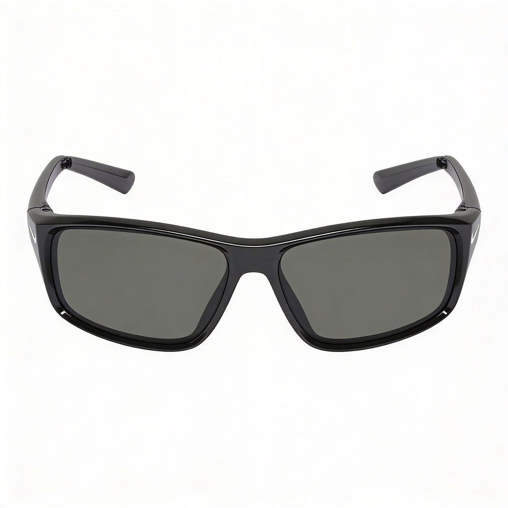 Nike Adrenaline Unisex Lightweight Plastic Silver Frame Grey Lens Non-Polarized Sunglasses with UV Protection 64mm