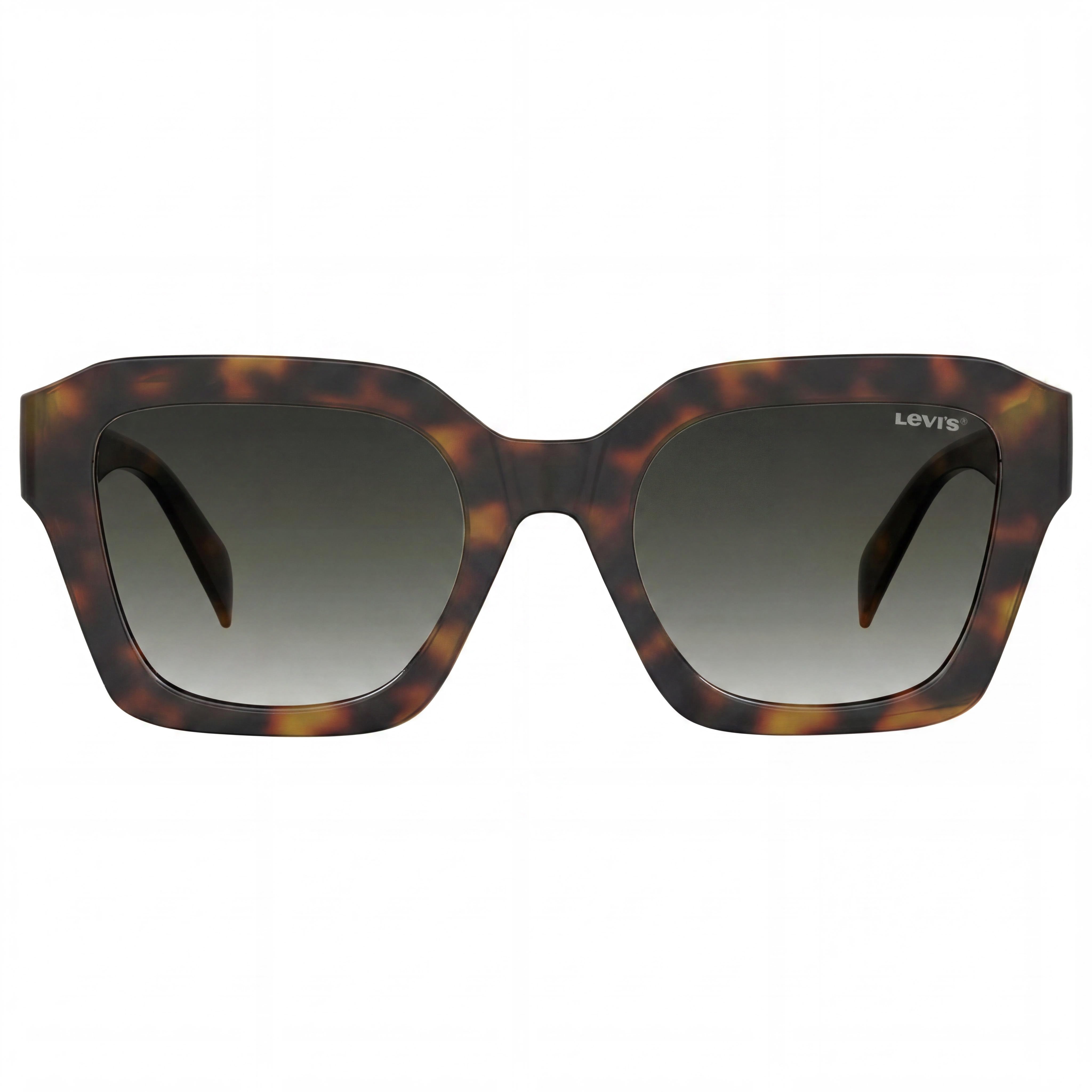 Levi's LV 1027/S Women's Casual Havana Eco Polyamide Frame Sunglasses, Green Shaded UV Protection Lenses 53mm, Photo 2