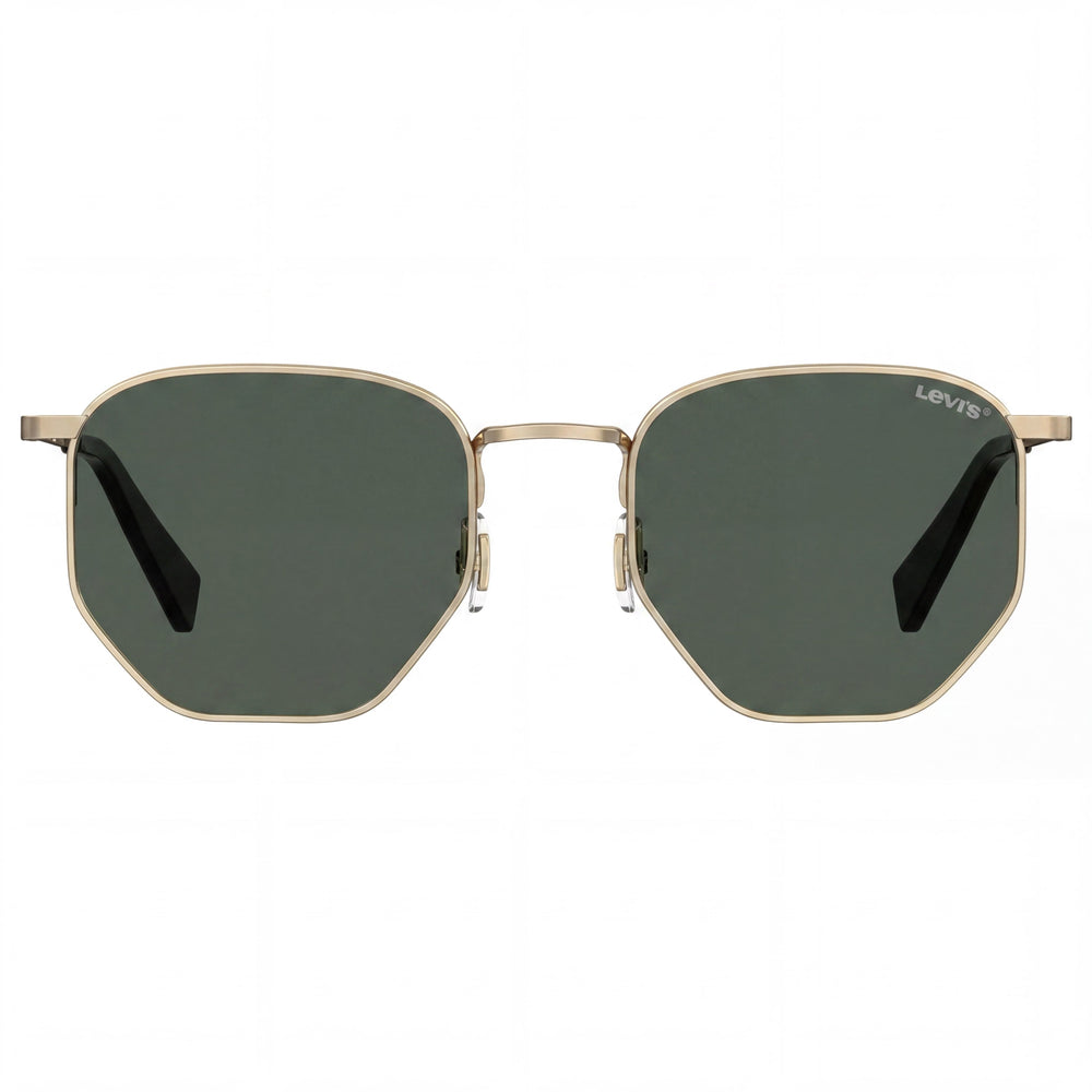 Gafas Levi's de Estilo Moderno para Hombre con Montura Metálica, Lentes de Policarbonato con Protección UV, 51mm Ancho de Lente - 20mm Puente - 145mm Longitud de Patilla