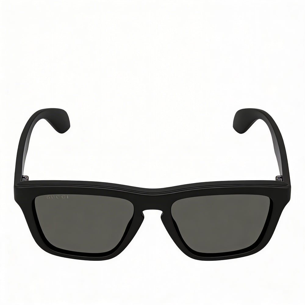 Gucci Casual Sunglasses for Men, Black Acetate Frame, Grey Non-Polarized Lenses, 55mm Lens Width