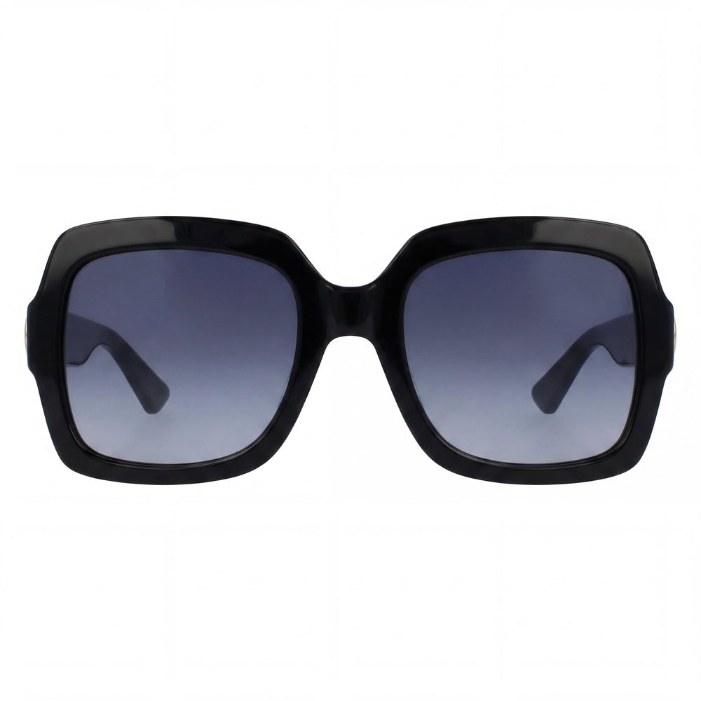 Gucci Gg0036sn-001 Gafas de sol para mujer con armazón de plástico negro, lentes grises degradadas y protección UV, 54 mm