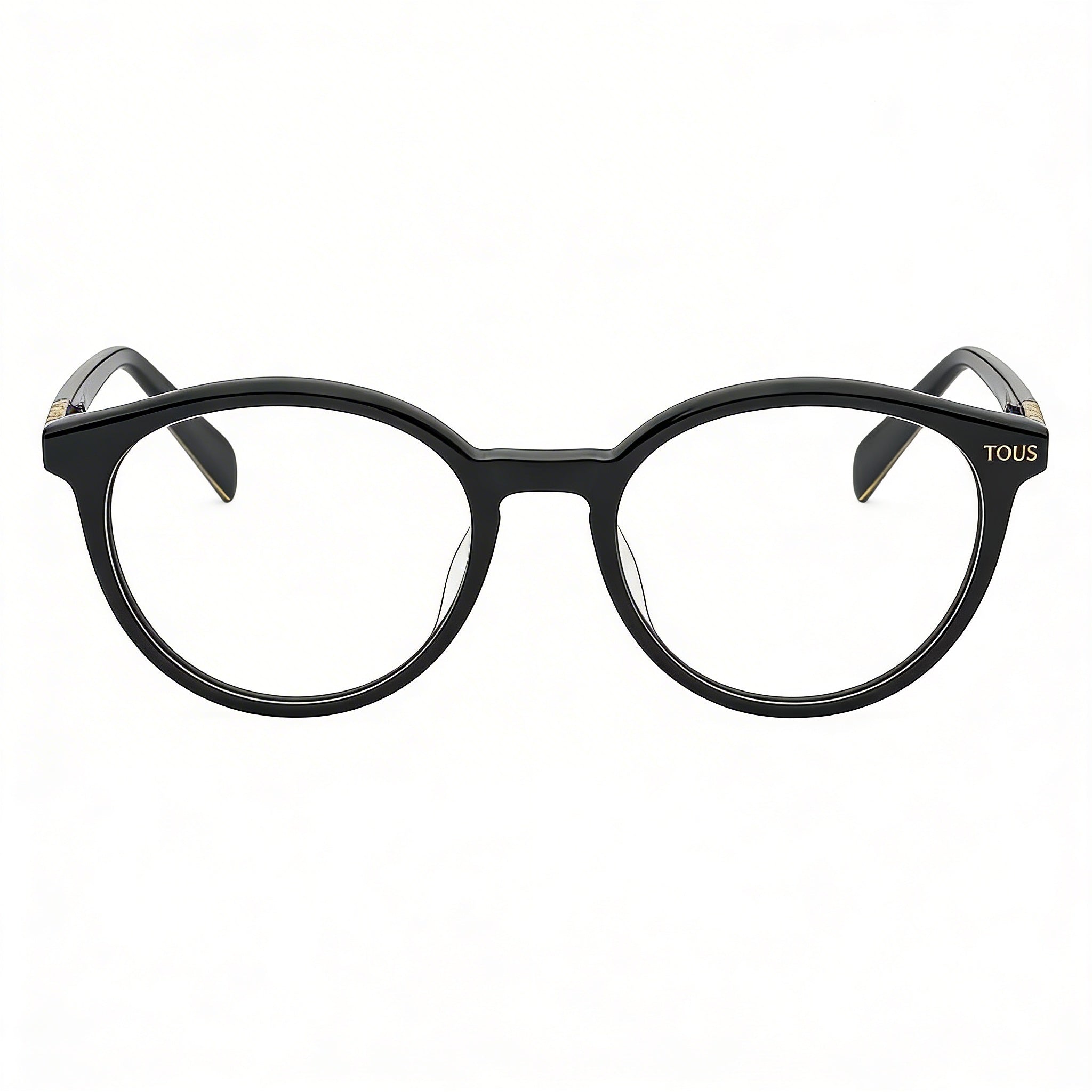 Gafas Ópticas TOUS Clásicas para Mujer con Montura Negra Brillante de Acetato de Celulosa, Listas para Receta, con Micas de Demostración 51mm, Photo 2