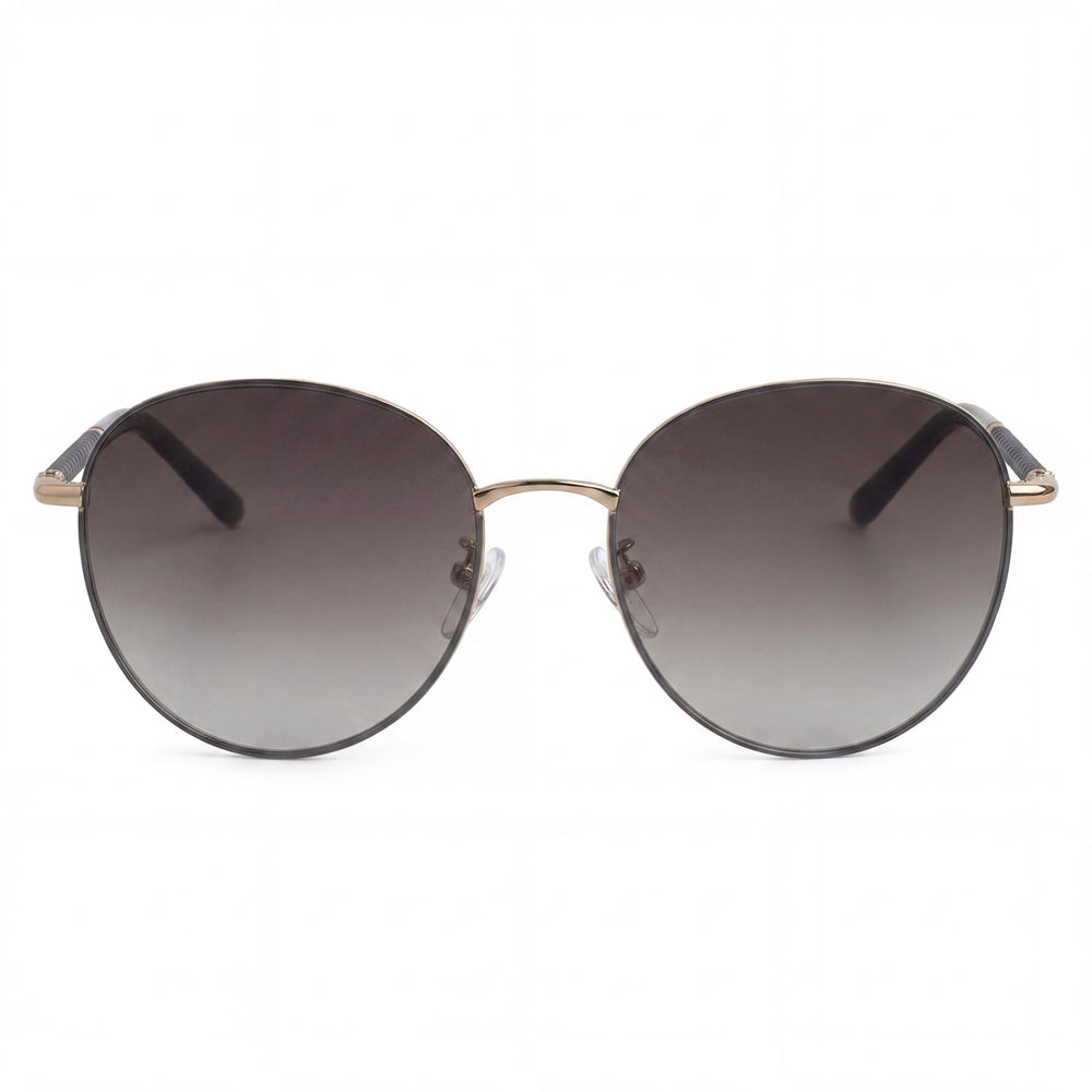 Escada SESE66 Women's Shiny Camel Stainless Steel Non-Polarized Smoke Gradient Lens Sunglasses 56-19-140