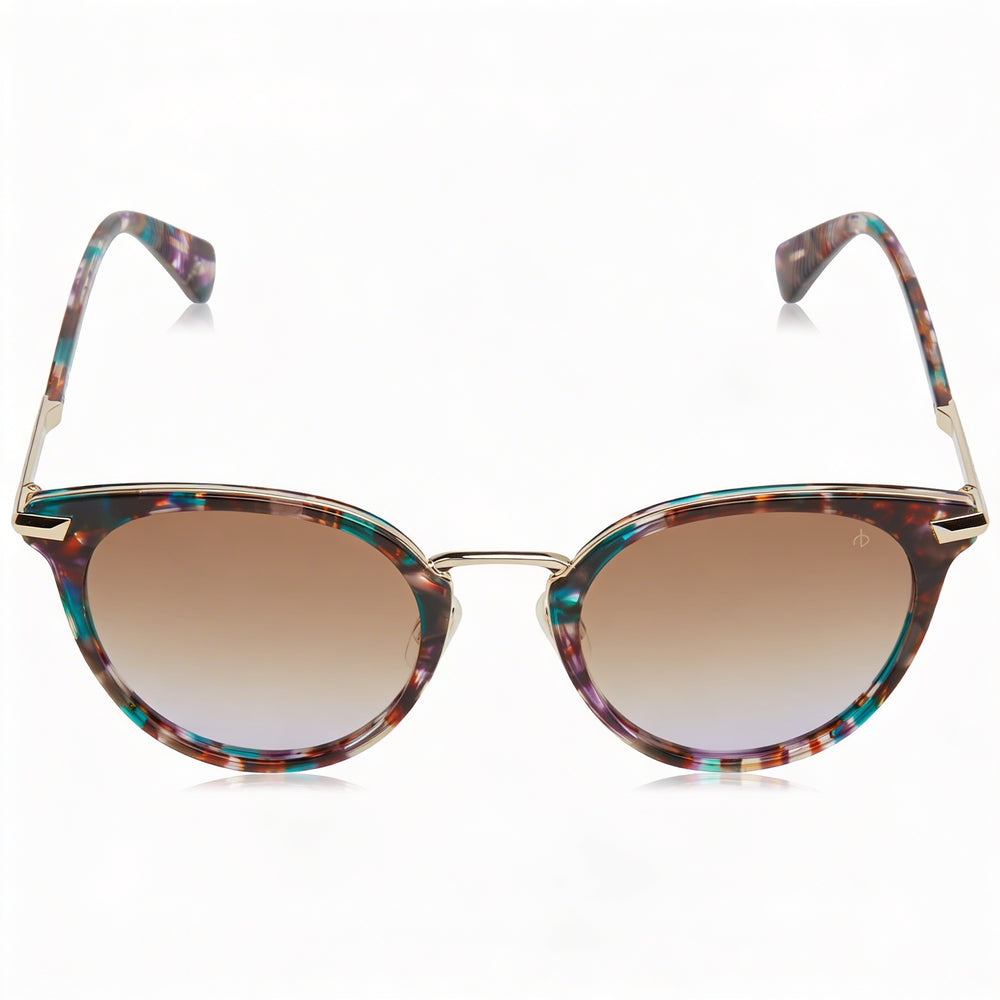 Gafas de sol Rag & Bone Modern Havana para mujer, armazón metálico multicolor, protección UV, 53 mm