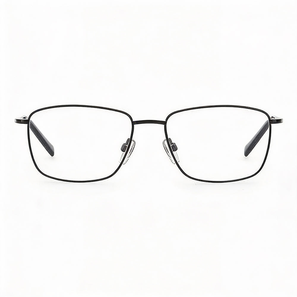 Pierre Cardin P.C. 6868 Unisex Titanium Frame in Matt Black, Rectangular Style, Polycarbonate Lenses, Size 58mm