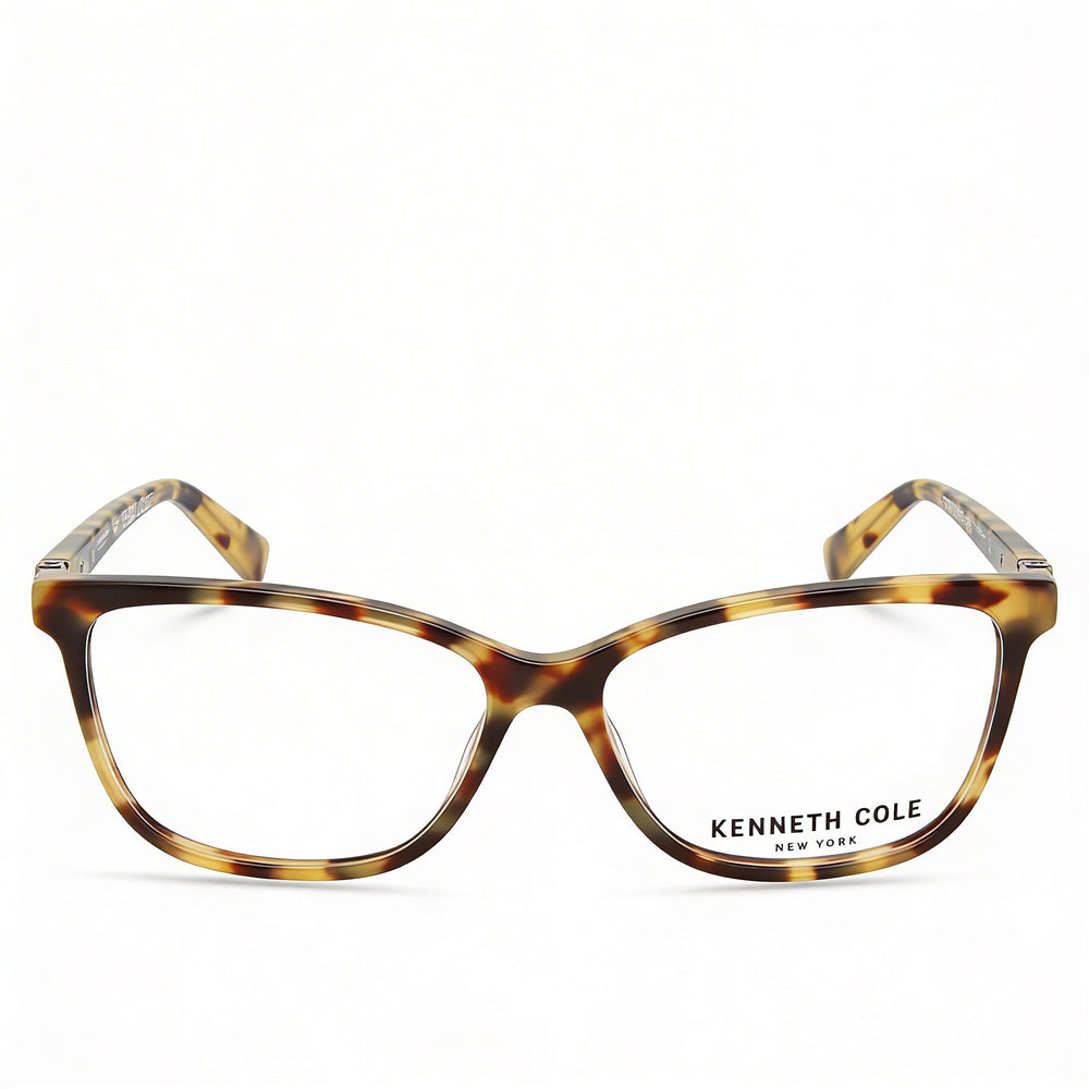 Gafas Kenneth Cole New York Kc0335 con montura de plástico y lentes transparentes para hombre, color rubio habano, 54-14-140 mm