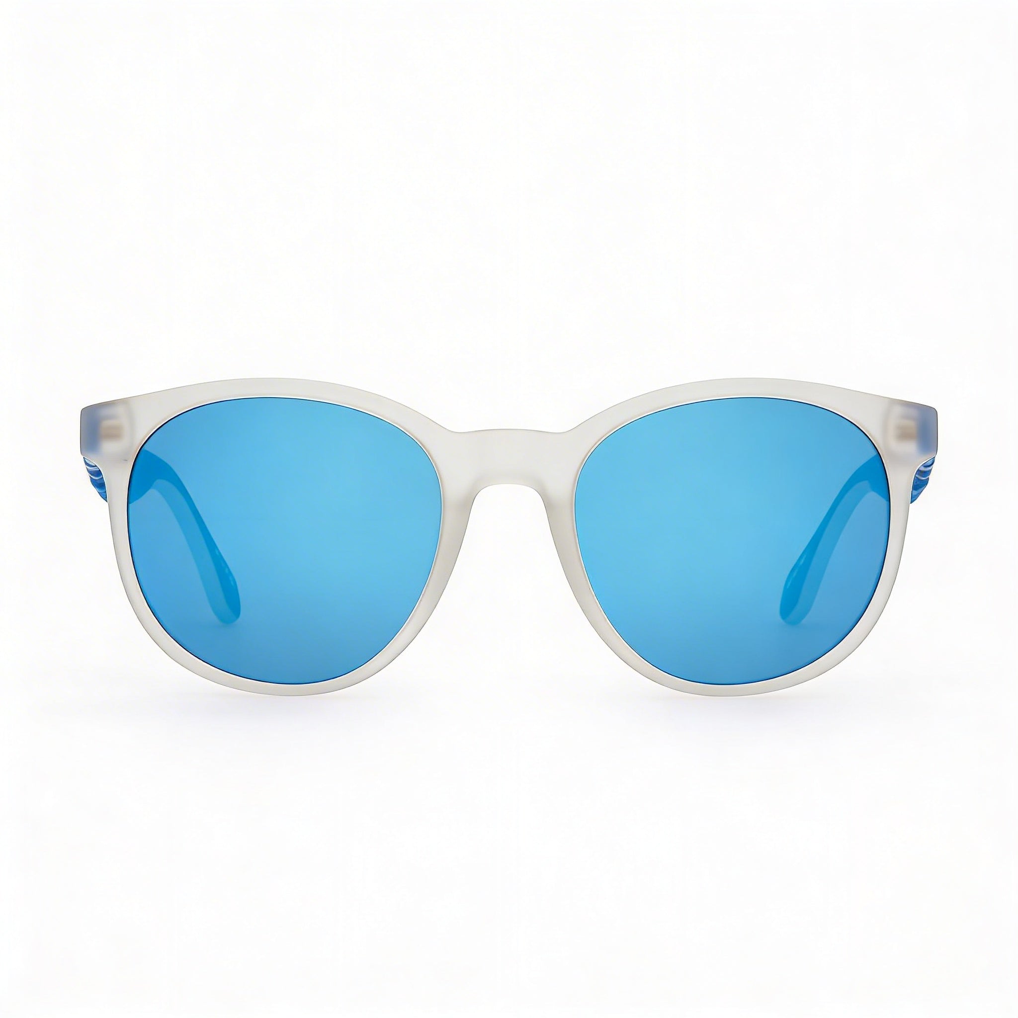 Adidas Men's Sunglasses, 100% UV Protection, Plastic, Crystal Blue Frame, Blue Mirror Lenses, 53mm, Photo 2
