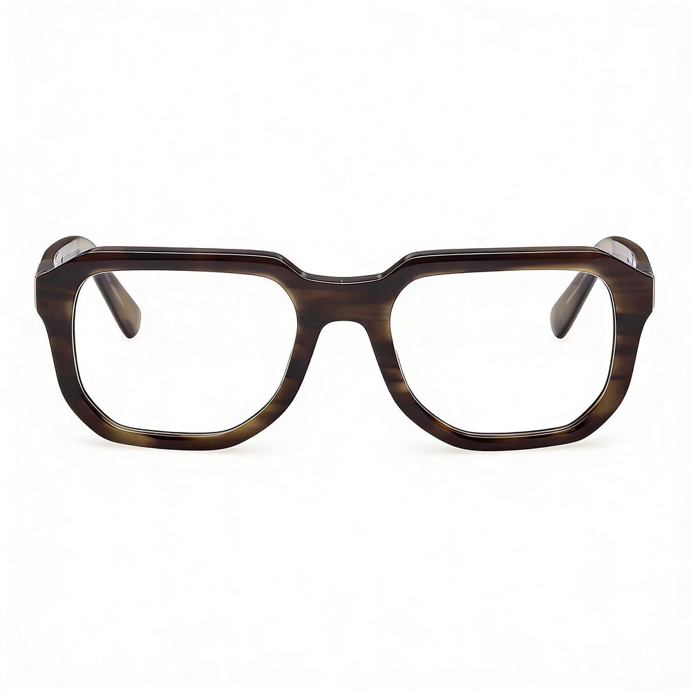 Gafas GUESS Gu50332 para hombre con montura de plástico en color verde oscuro y lentes transparentes sin policarbonato (52-19-140 mm)