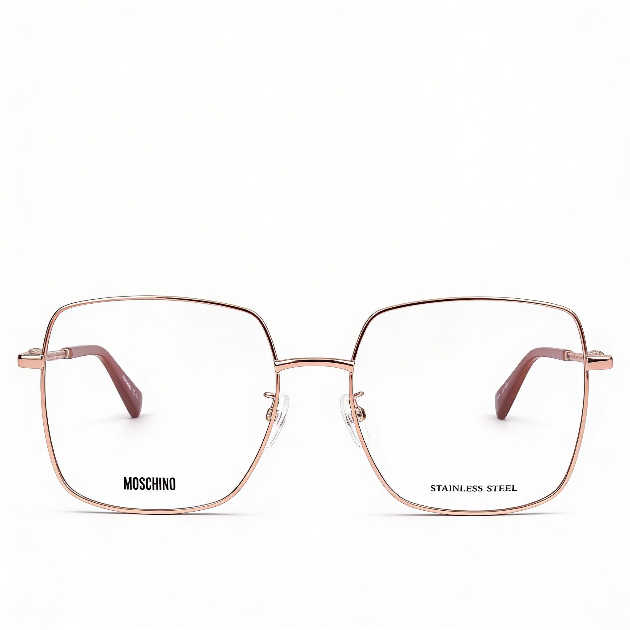 Moschino Mos615/g Women's Modern Style Eyewear with Gold Copper Alloy Steel Frame and Polycarbonate Lenses 56mm, Photo 2