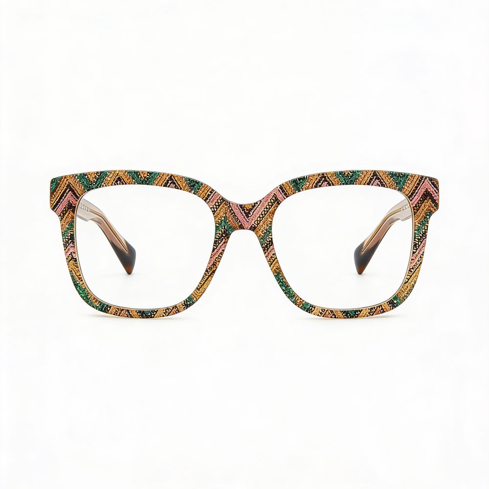 M Missoni Casual Women's Acetate Optical Frame Pattern Pink Green Lens 51mm Bridge 18mm Temple 140mm