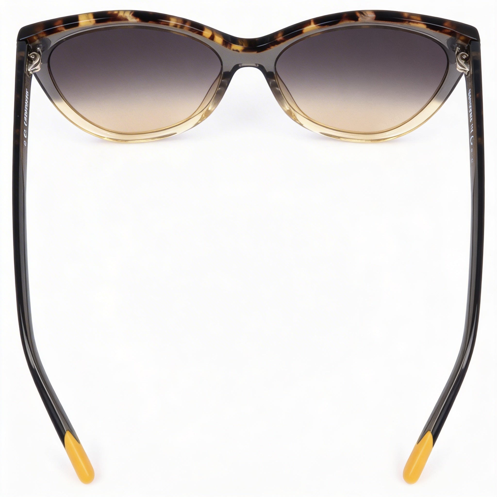 Gafas de sol Missoni Modern Cat Eye de acetato con protección UV y diseño transparente desvanecido efecto carey en gris y ocre para mujer, 57 mm, Photo 2