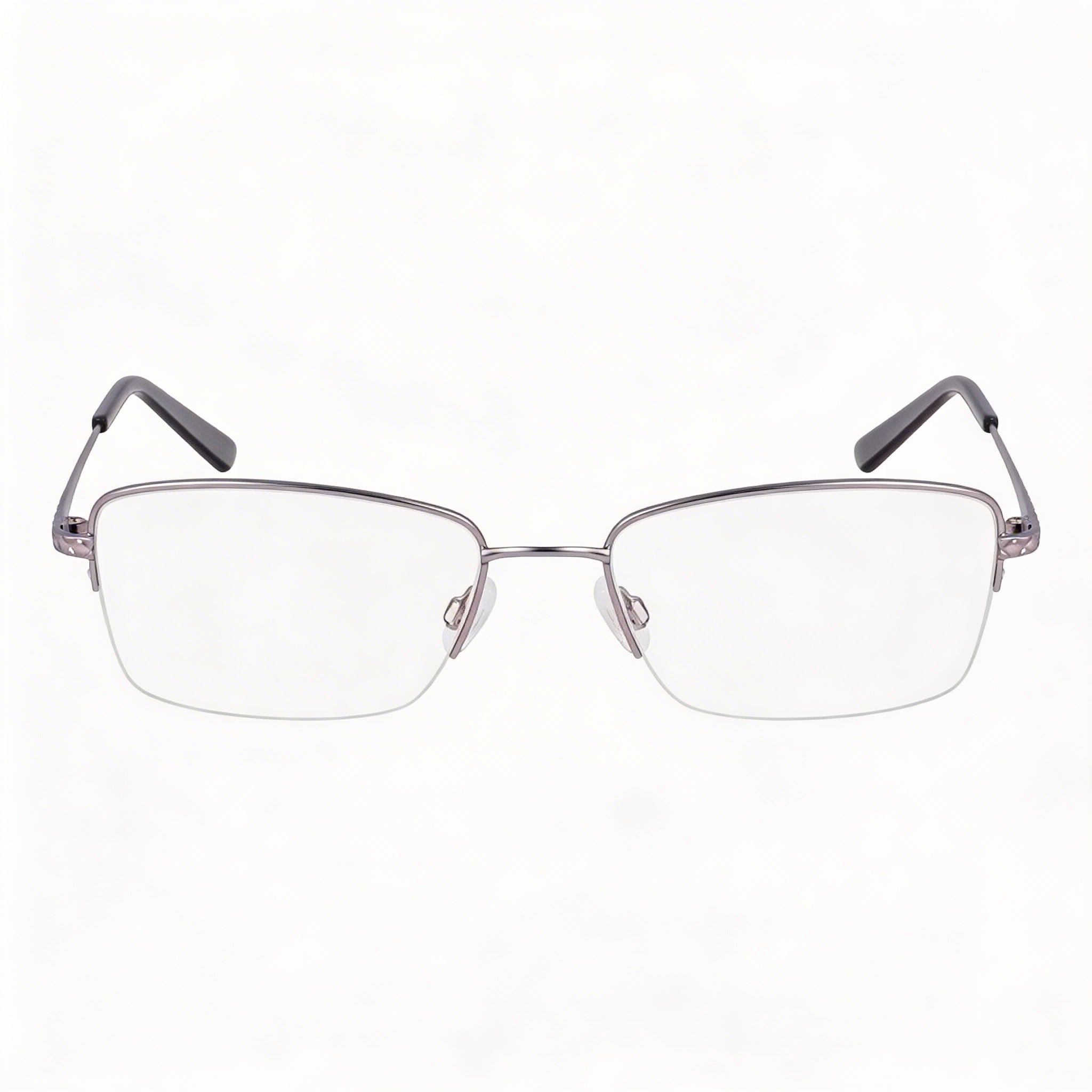 Flexon Classic Unisex Eyeglasses with Metal Frame, Satin Light Gunmetal, 54mm Lens Width, Photo 2