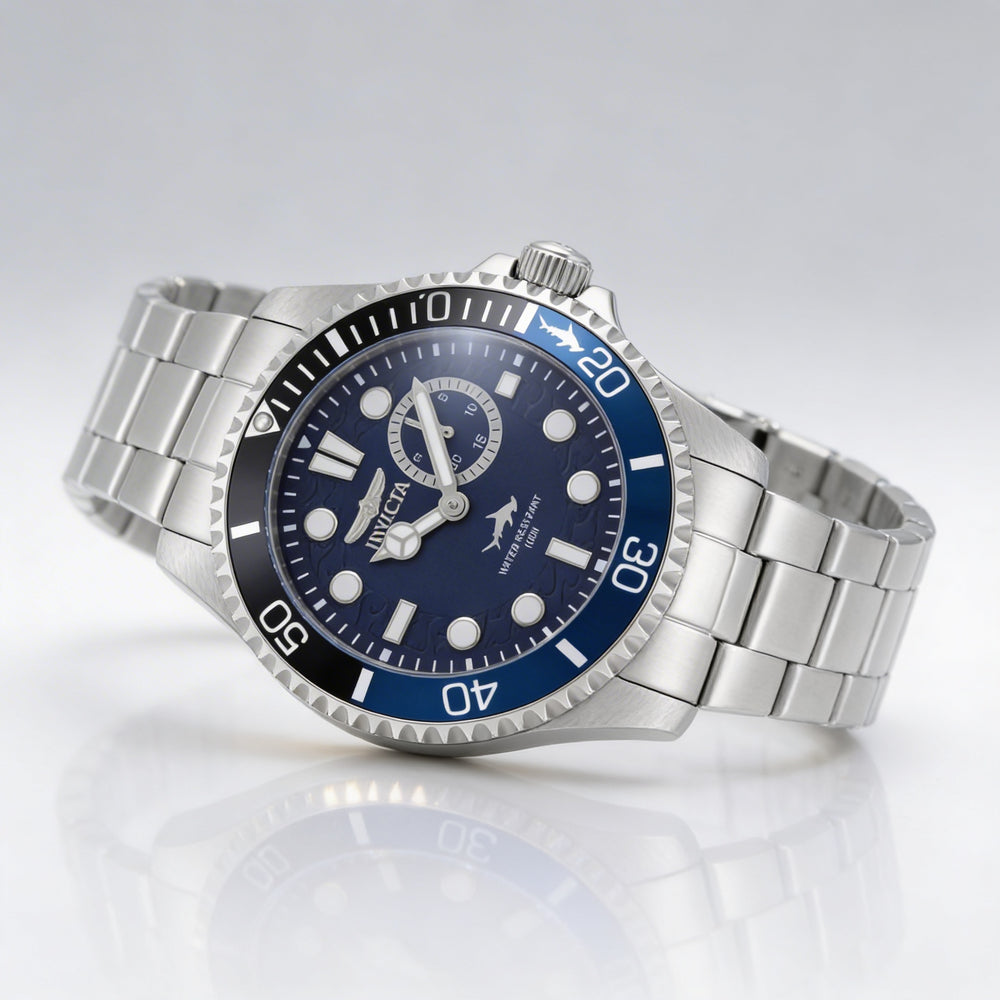 Invicta Pro Diver 49278 Men's Quartz Stainless Steel Watch, Blue Dial, 43mm Case, 10 ATM Water Resistant