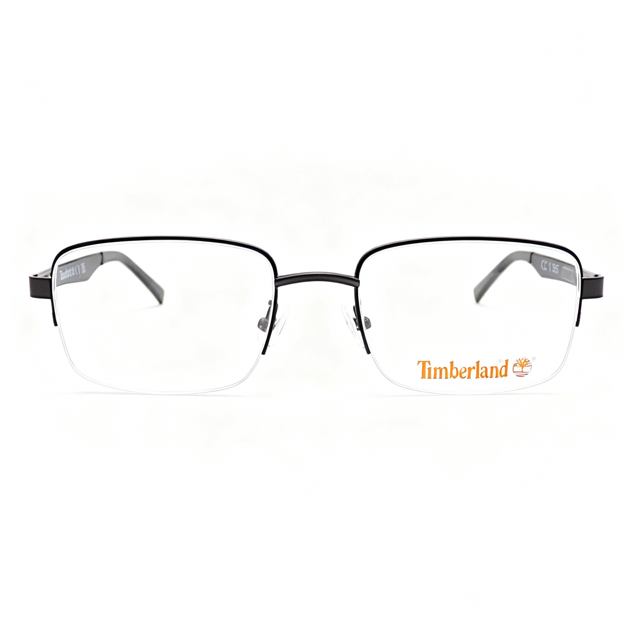 Timberland Contemporary Men's Matte Black Plastic Frame Non-Polarized Clear Lens Eyeglasses 50-20-145
