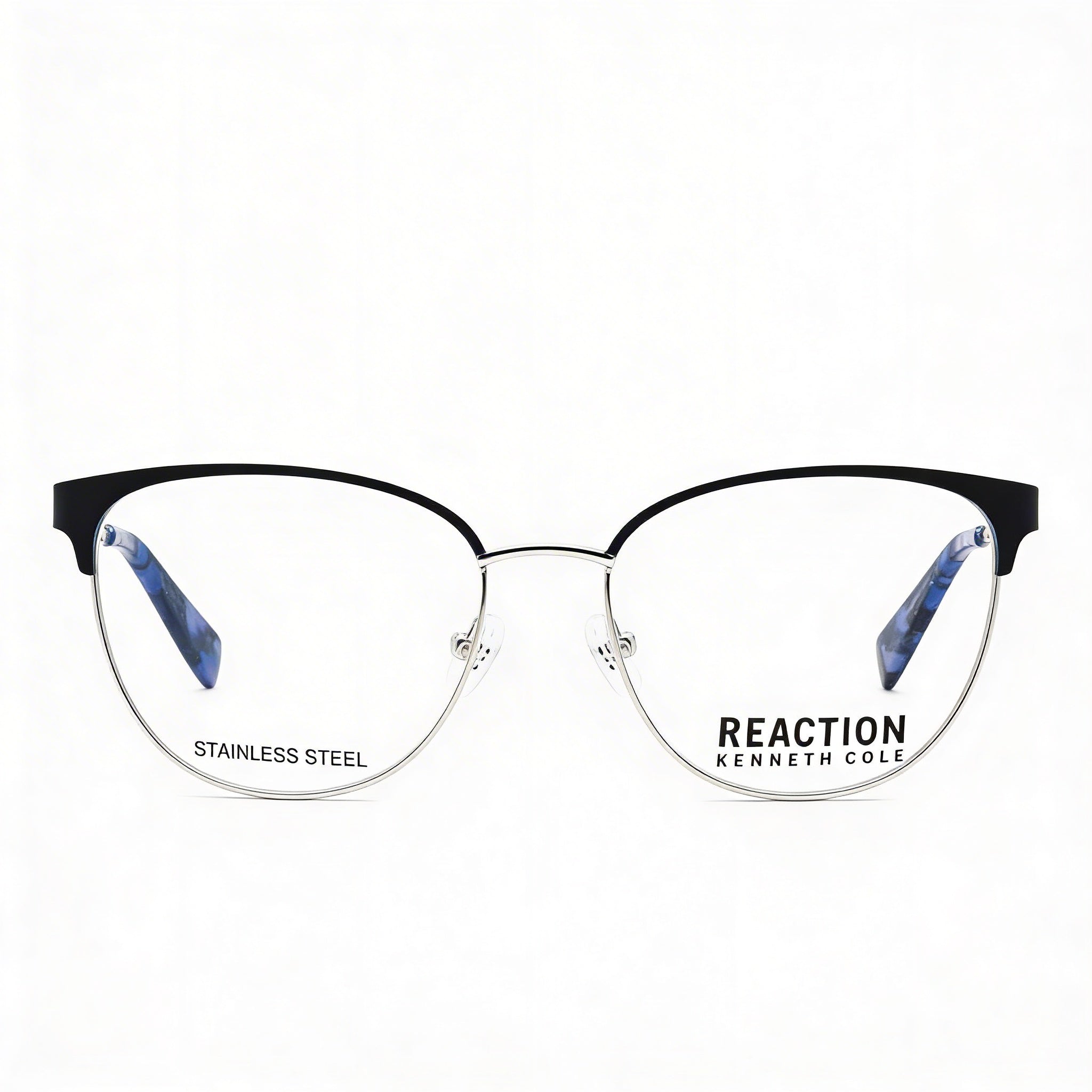 Kenneth Cole REACTION Kc0877 Men's Matte Blue Metal Frame Optical Eyeglasses, Lens 53mm, Bridge 16mm, Temple 145mm, Photo 2