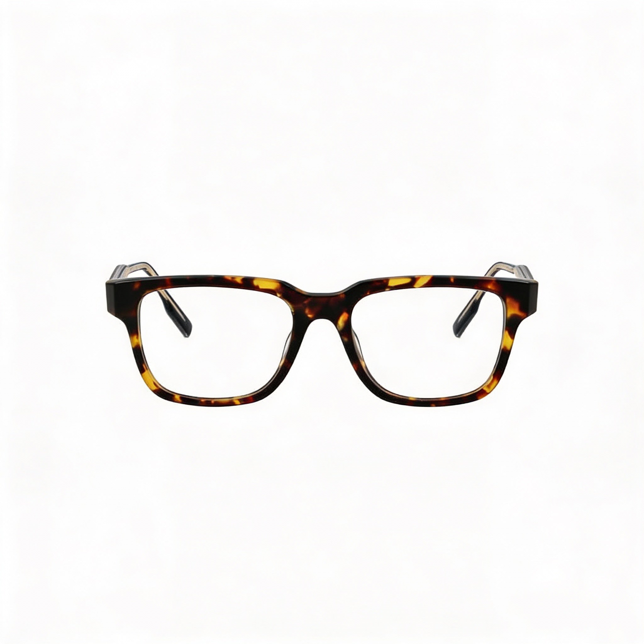 Gafas graduadas Ermenegildo Zegna EZ5260 para hombre, color negro habano oscuro, con lentes transparentes de demostración, Photo 2